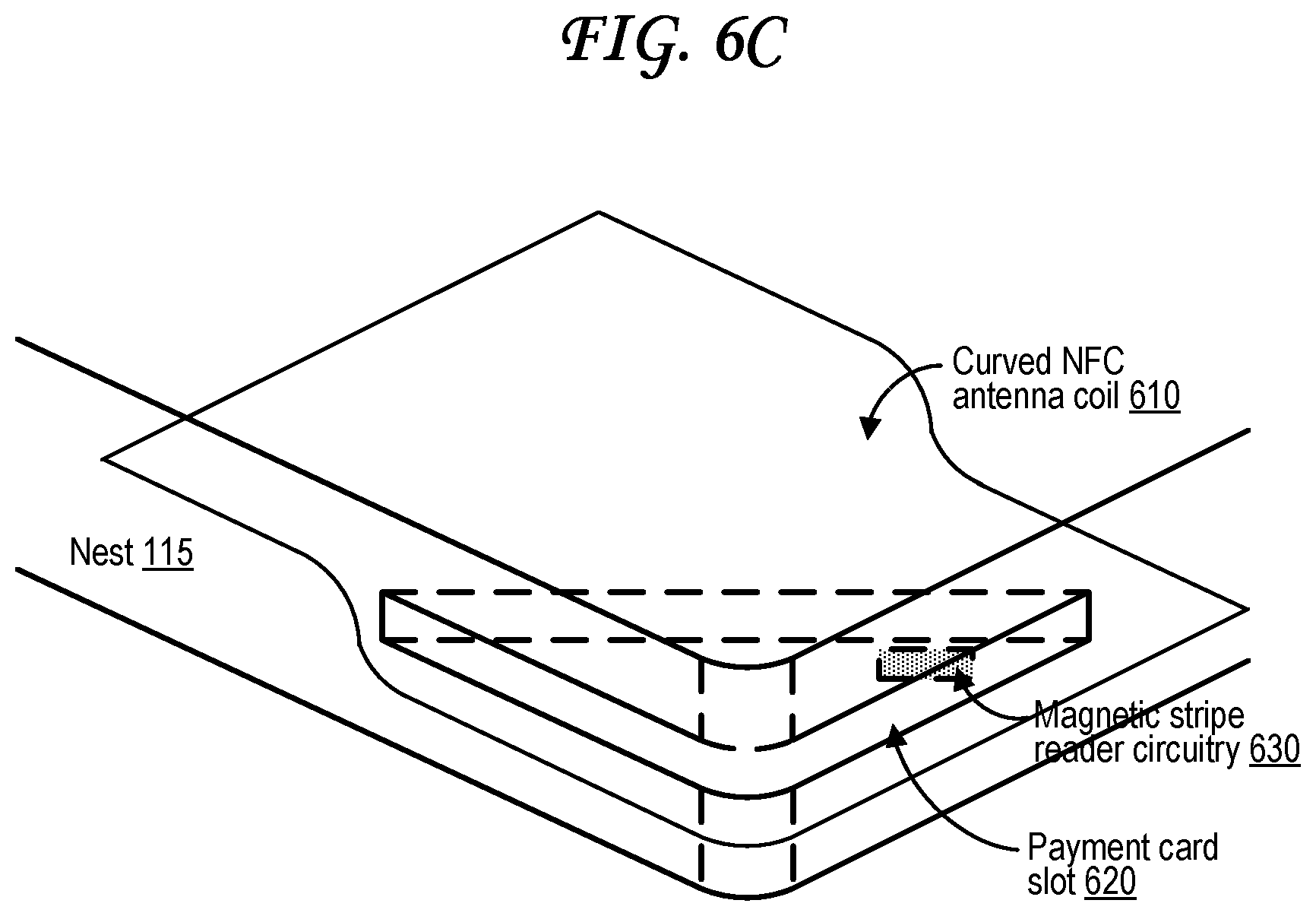 Patent US11847631 Figure 9 – Point of sale device with cradle for computing device