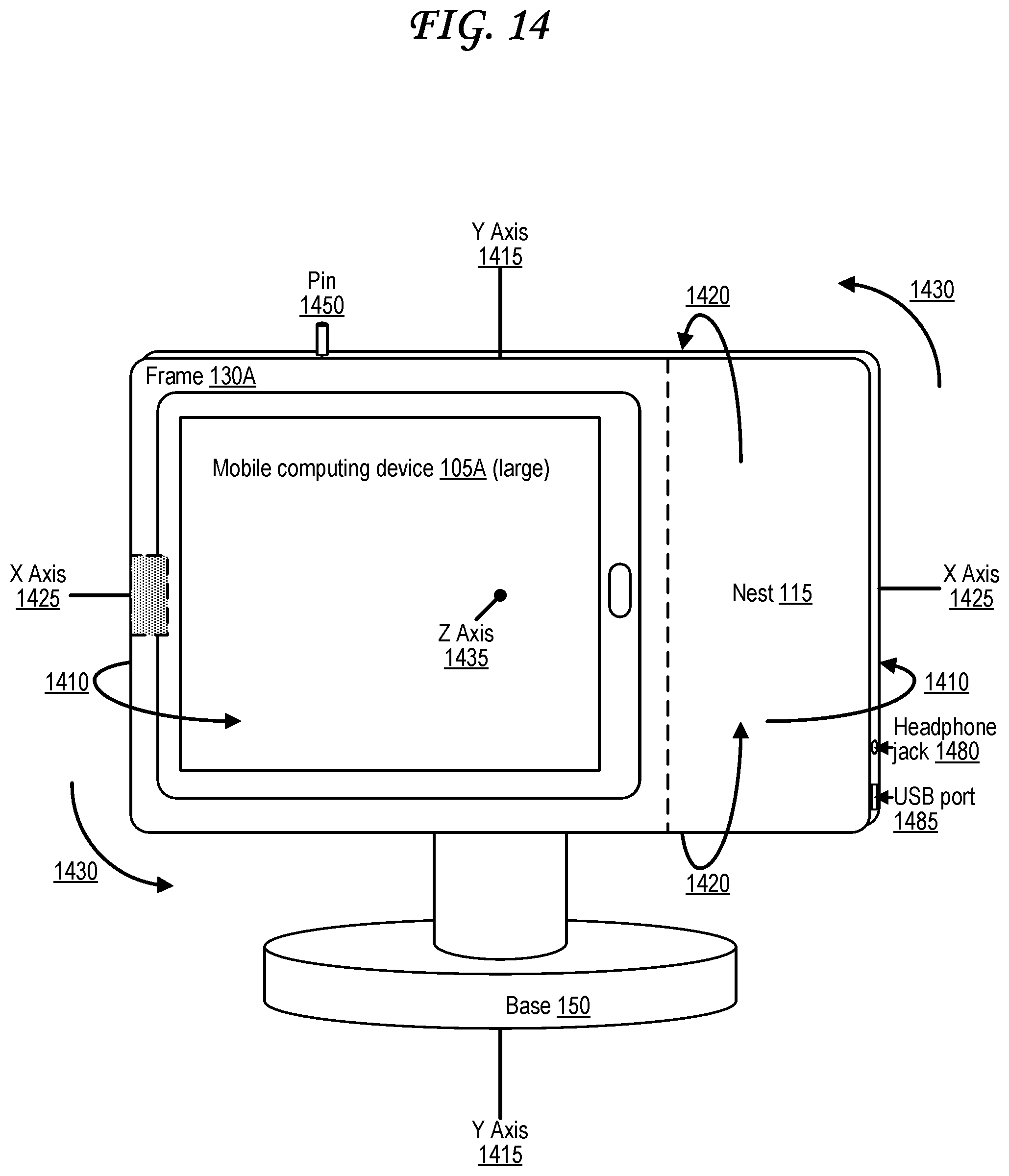 Patent US11847631 Figure 19 – Point of sale device with cradle for computing device