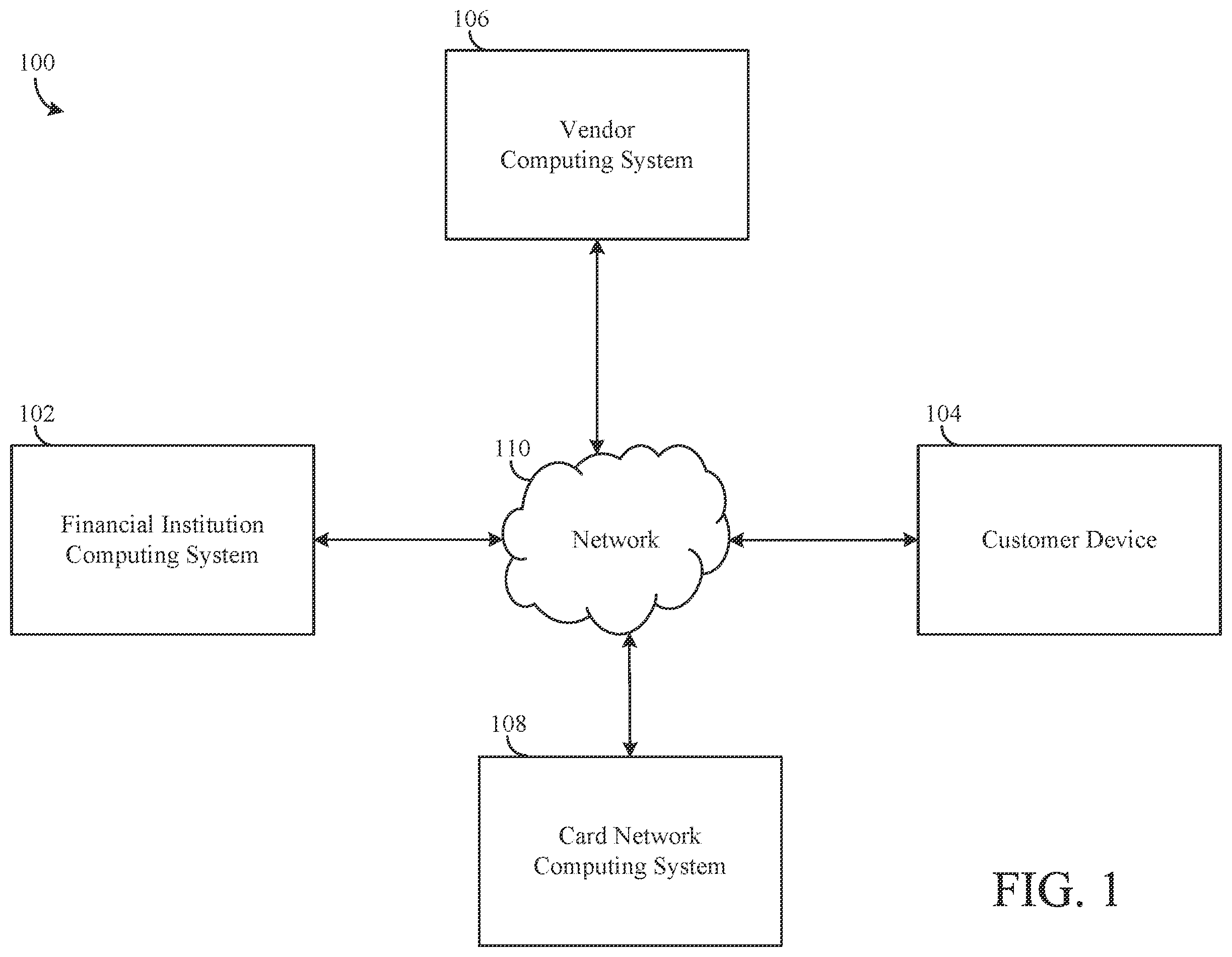 Patent US11847633 Figure 1 – Connected payment card systems and methods