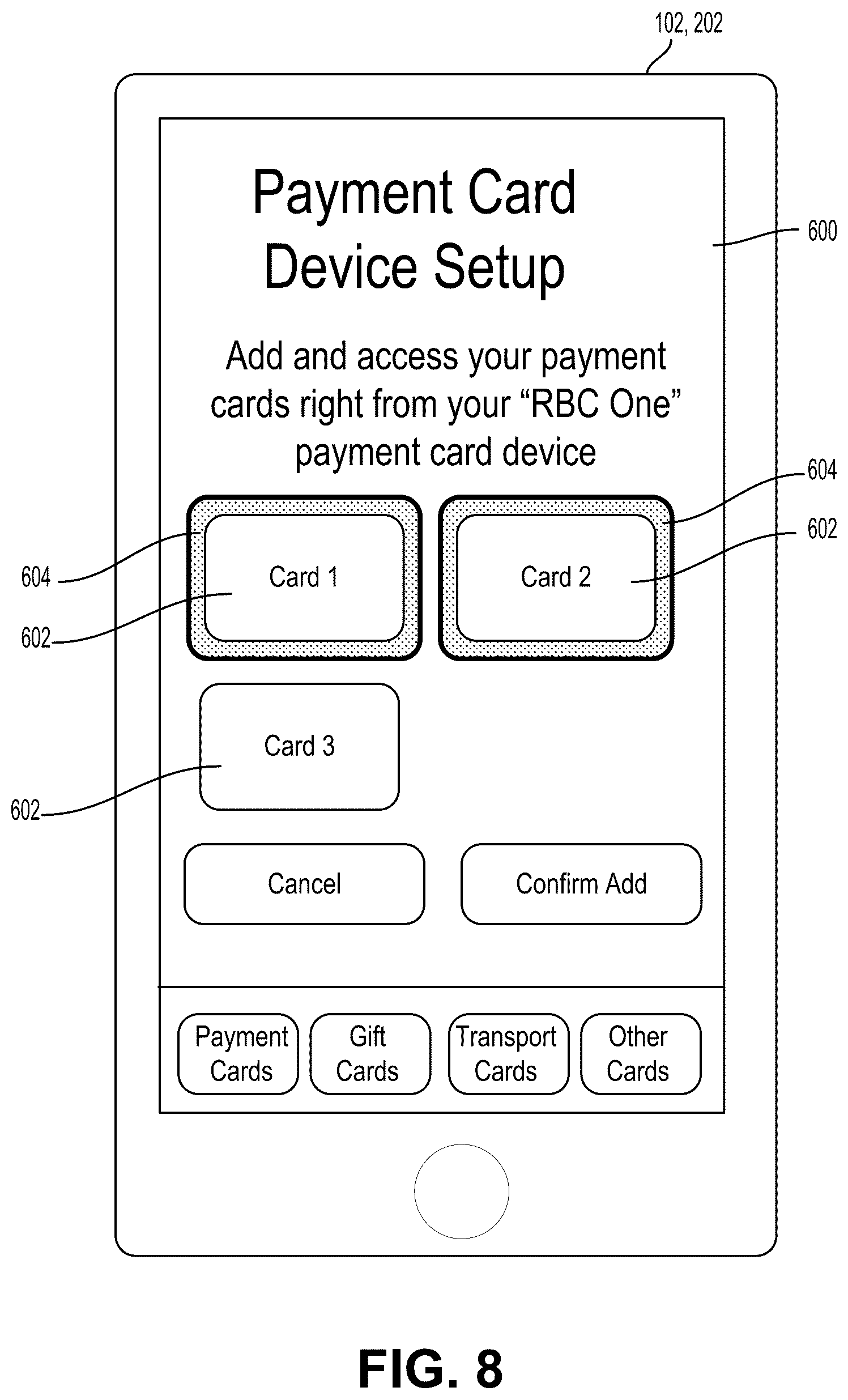 Patent US11847635 Figure 12 – Payment card with secure element and replenishable tokens