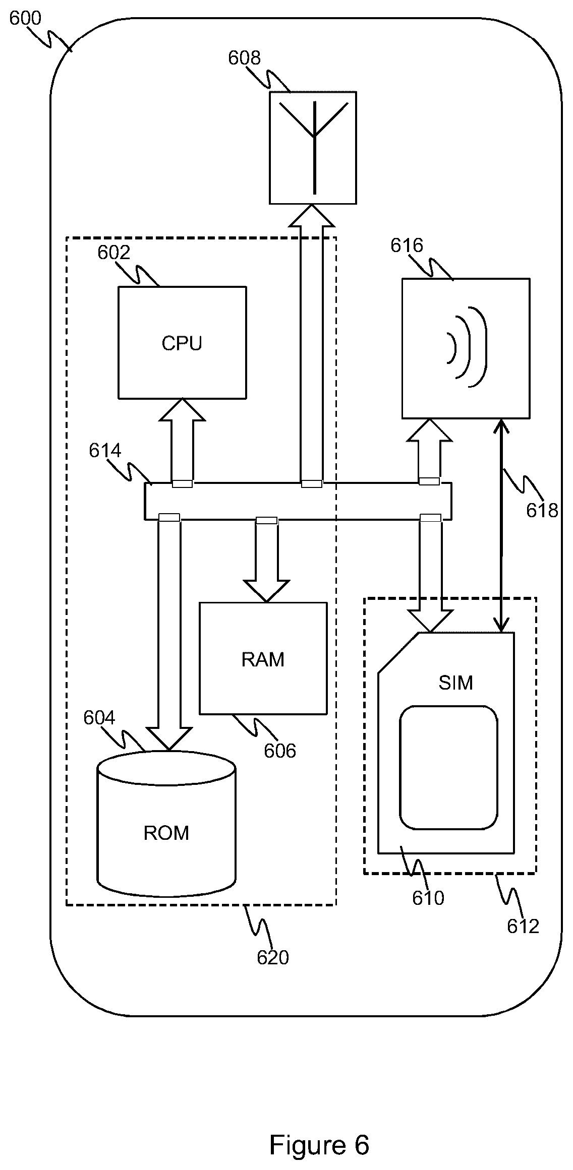 Patent US11847640 Figure 6 – Payment system for authorizing a transaction between a user device and a terminal
