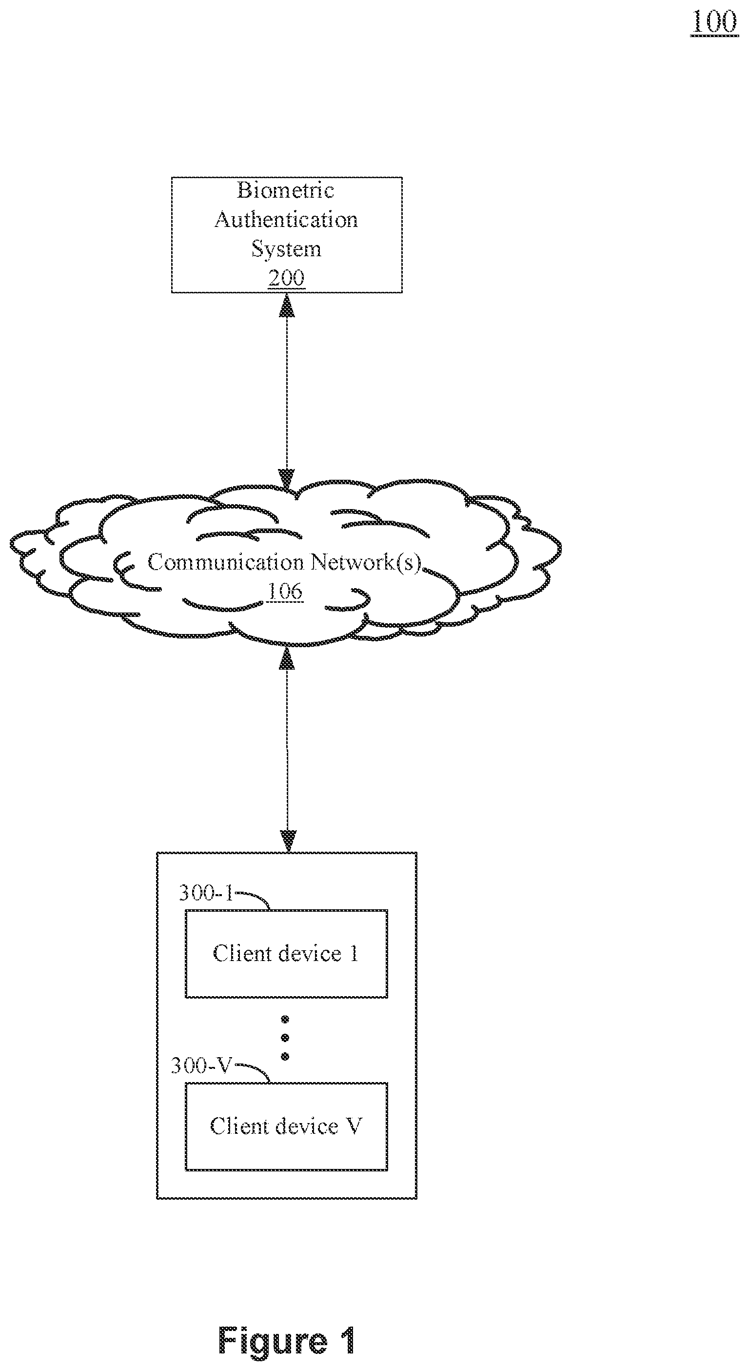 Patent US11847651 — Systems and methods for facilitating biometric tokenless authentication for services — Figure 1