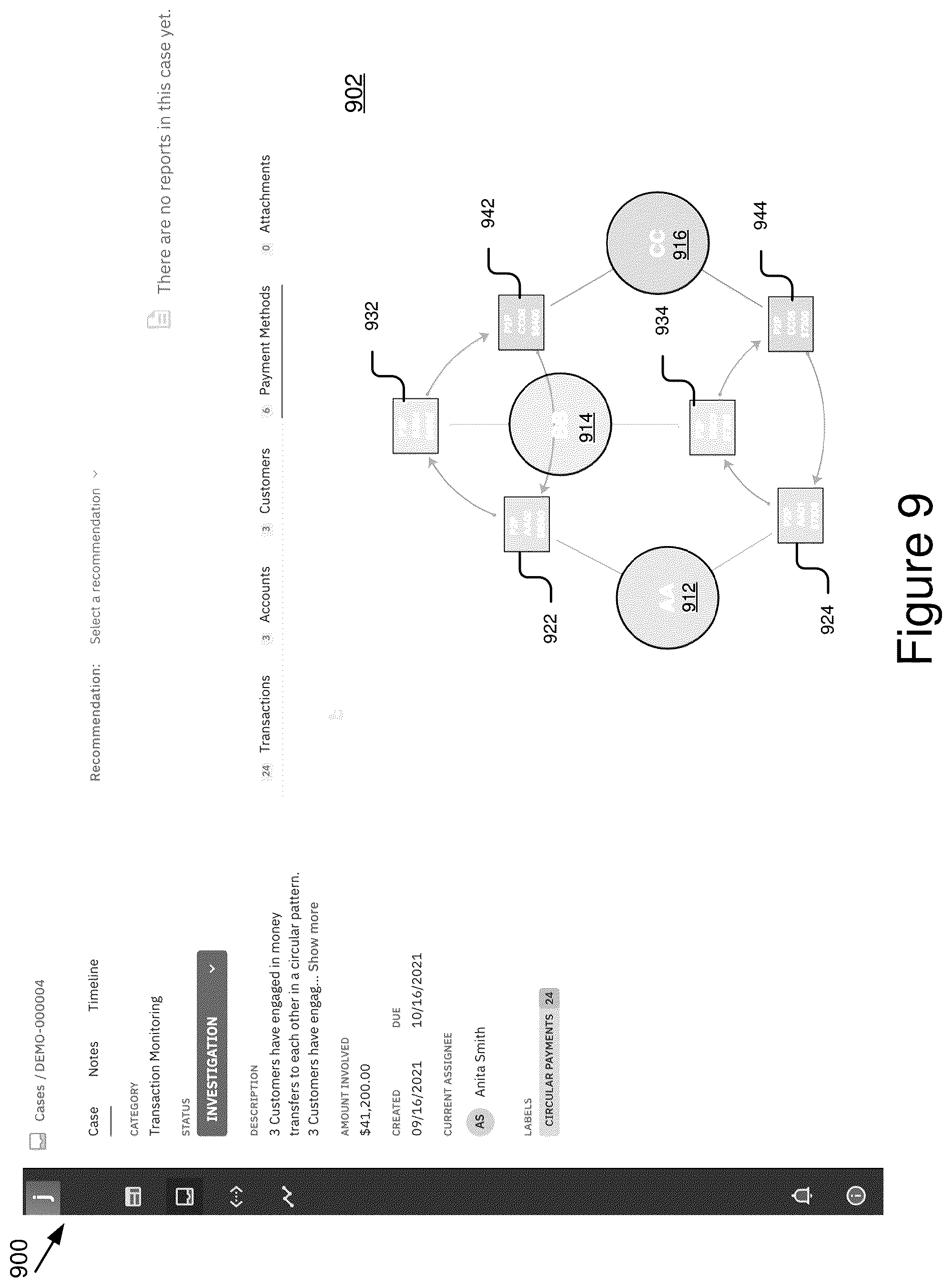 Patent US11847655 Figure 9 – Multi-vector suspicious activity identifier