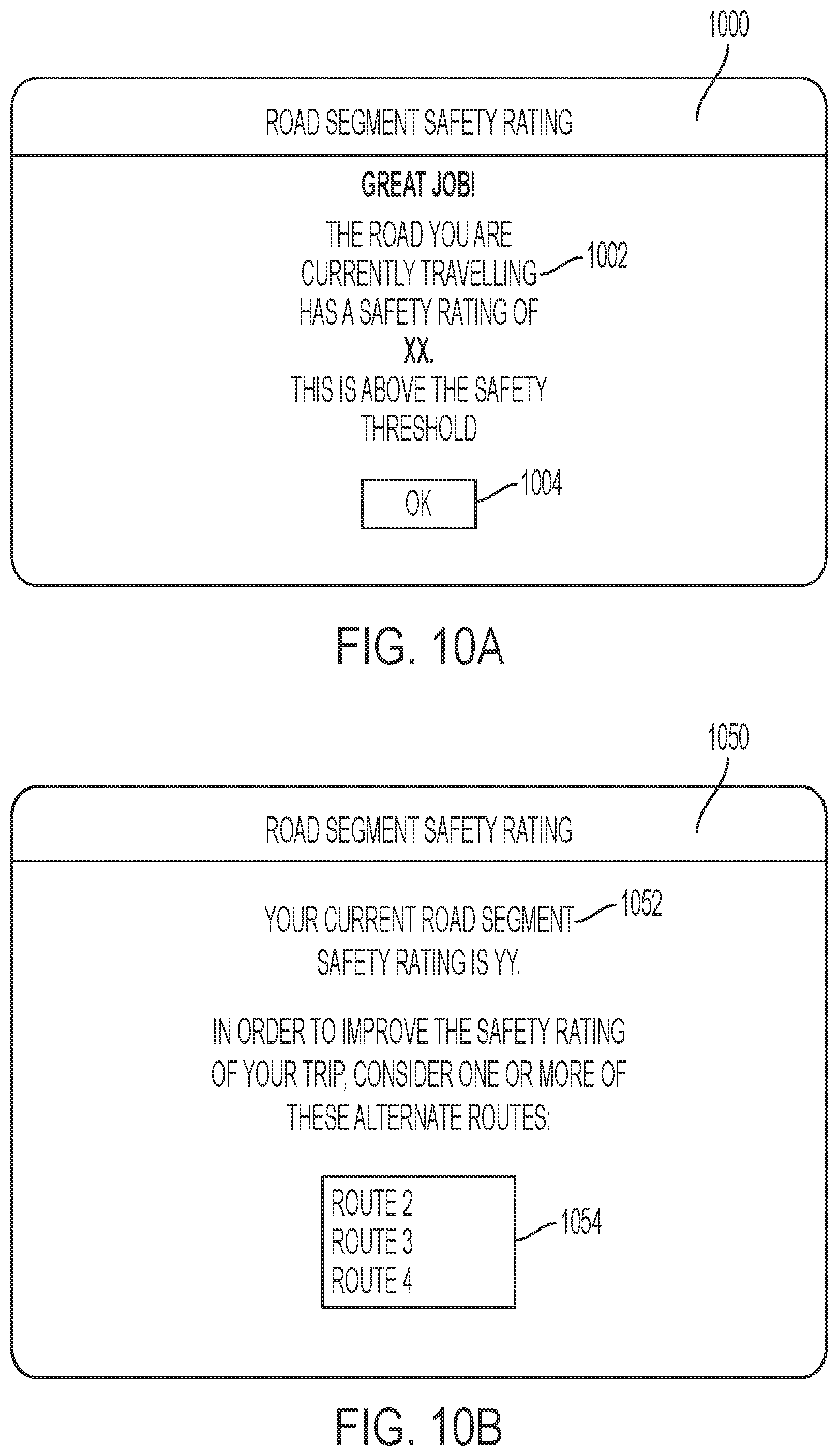 Patent US11847667 Figure 10 – Road segment safety rating system