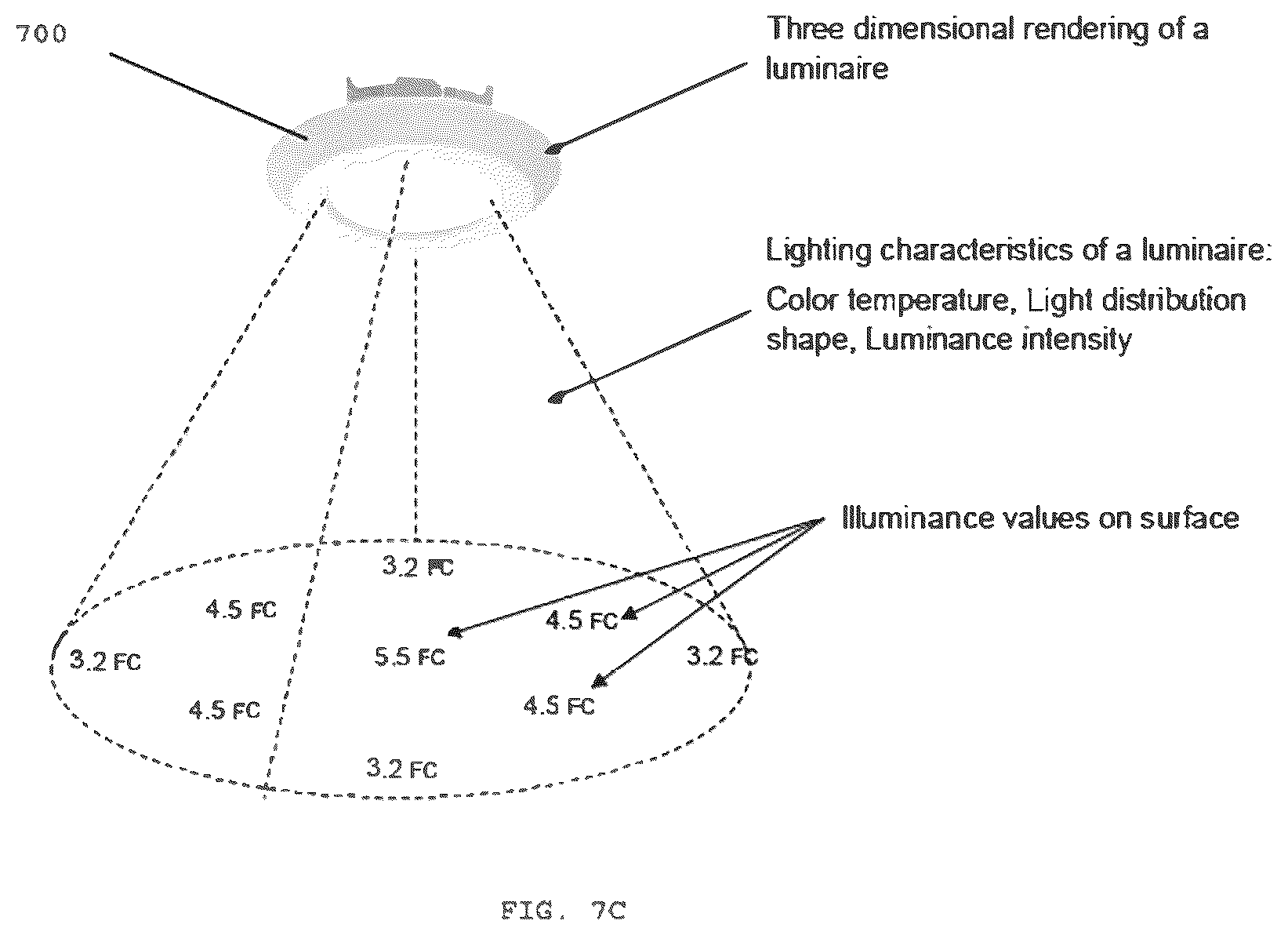 Patent US11847677 Figure 8 – Lighting and internet of things design using augmented reality