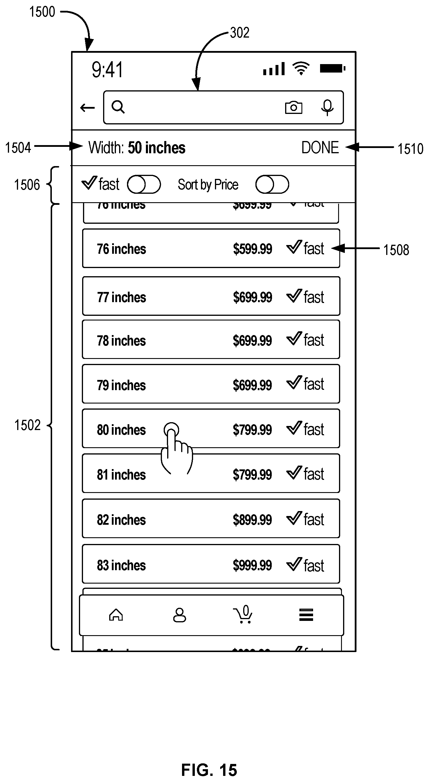 Patent US11847680 Figure 15 – Computer-implemented method, a computing device, and a non-transitory computer readable storage medium for presenting attribute variations