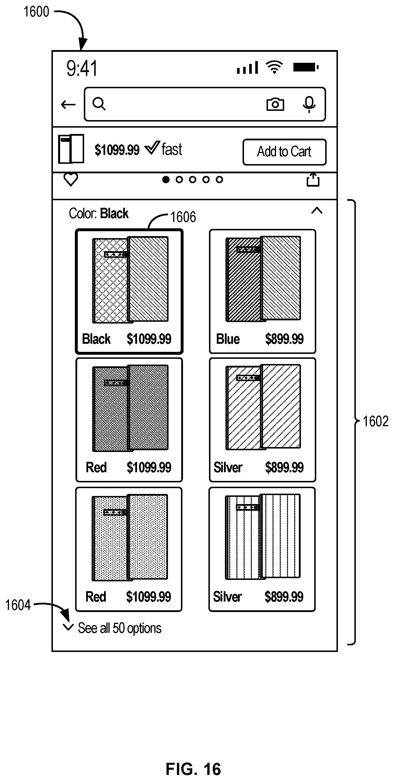 Patent US11847680 Figure 16 – Computer-implemented method, a computing device, and a non-transitory computer readable storage medium for presenting attribute variations