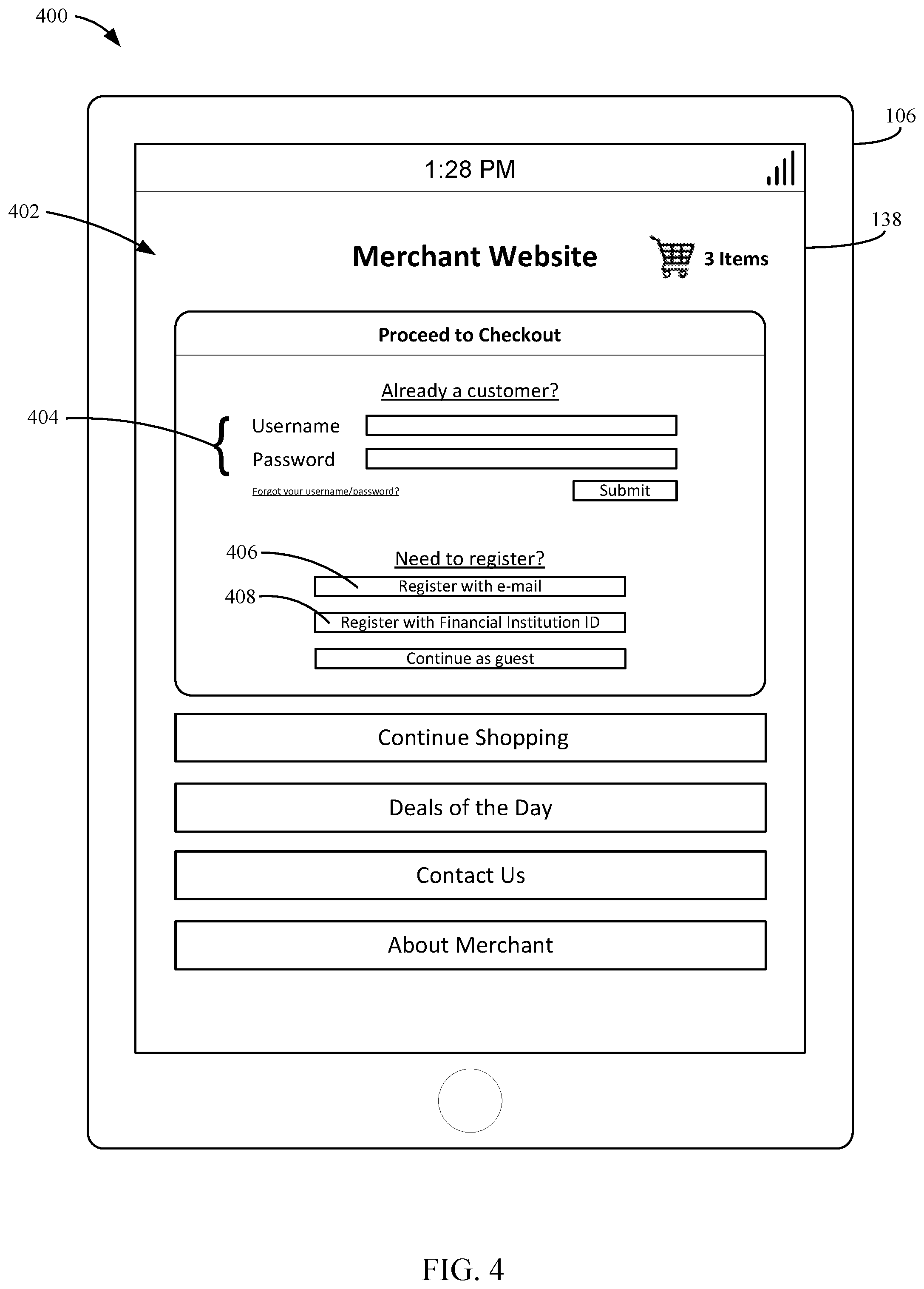 Patent US11847690 Figure 4 – Identity verification services with identity score through external entities via application programming interface
