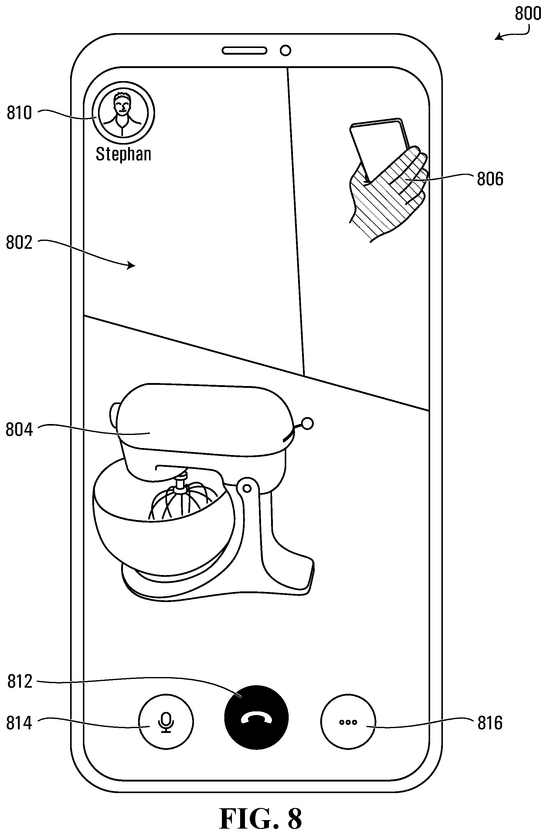 Patent US11847716 Figure 8 – Systems and methods for generating multi-user augmented reality content