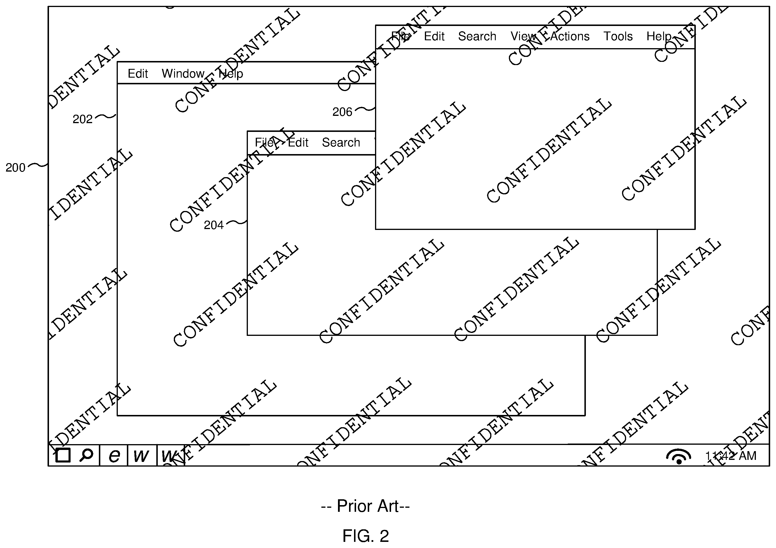 Patent US11847718 Figure 2 – Per-window digital watermark for desktop applications