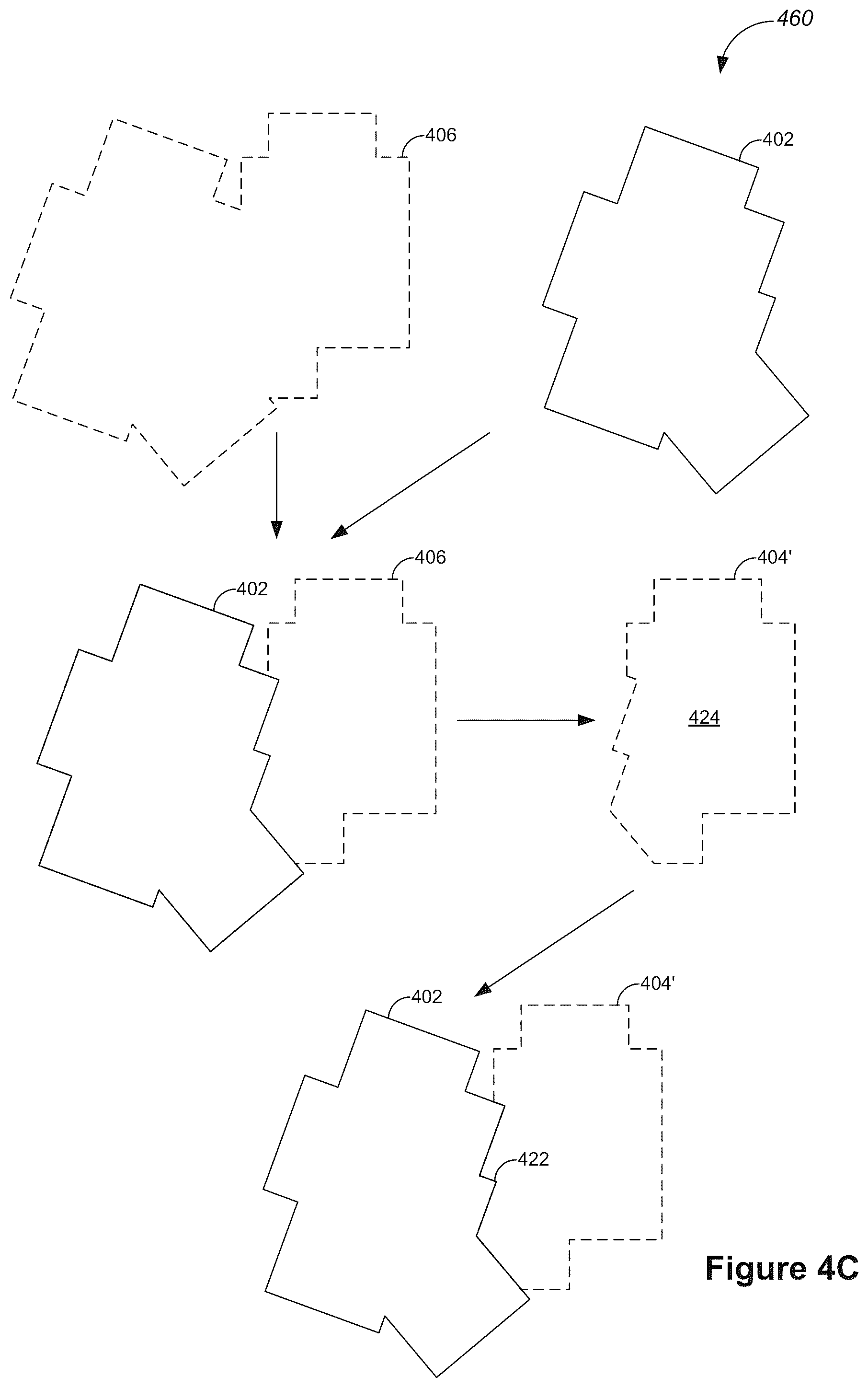 Patent US11847723 Figure 8 – Polygon edge matching with geometric operations