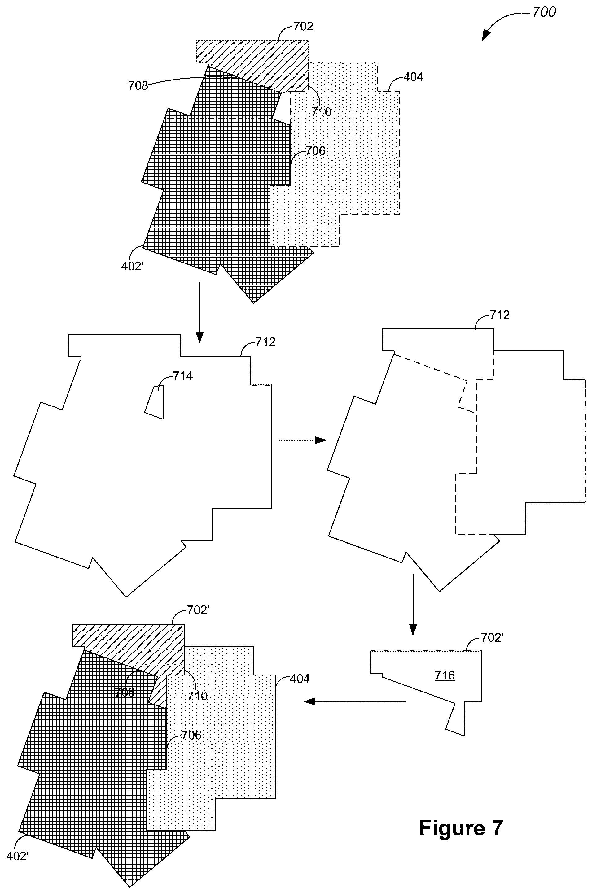 Patent US11847723 Figure 12 – Polygon edge matching with geometric operations