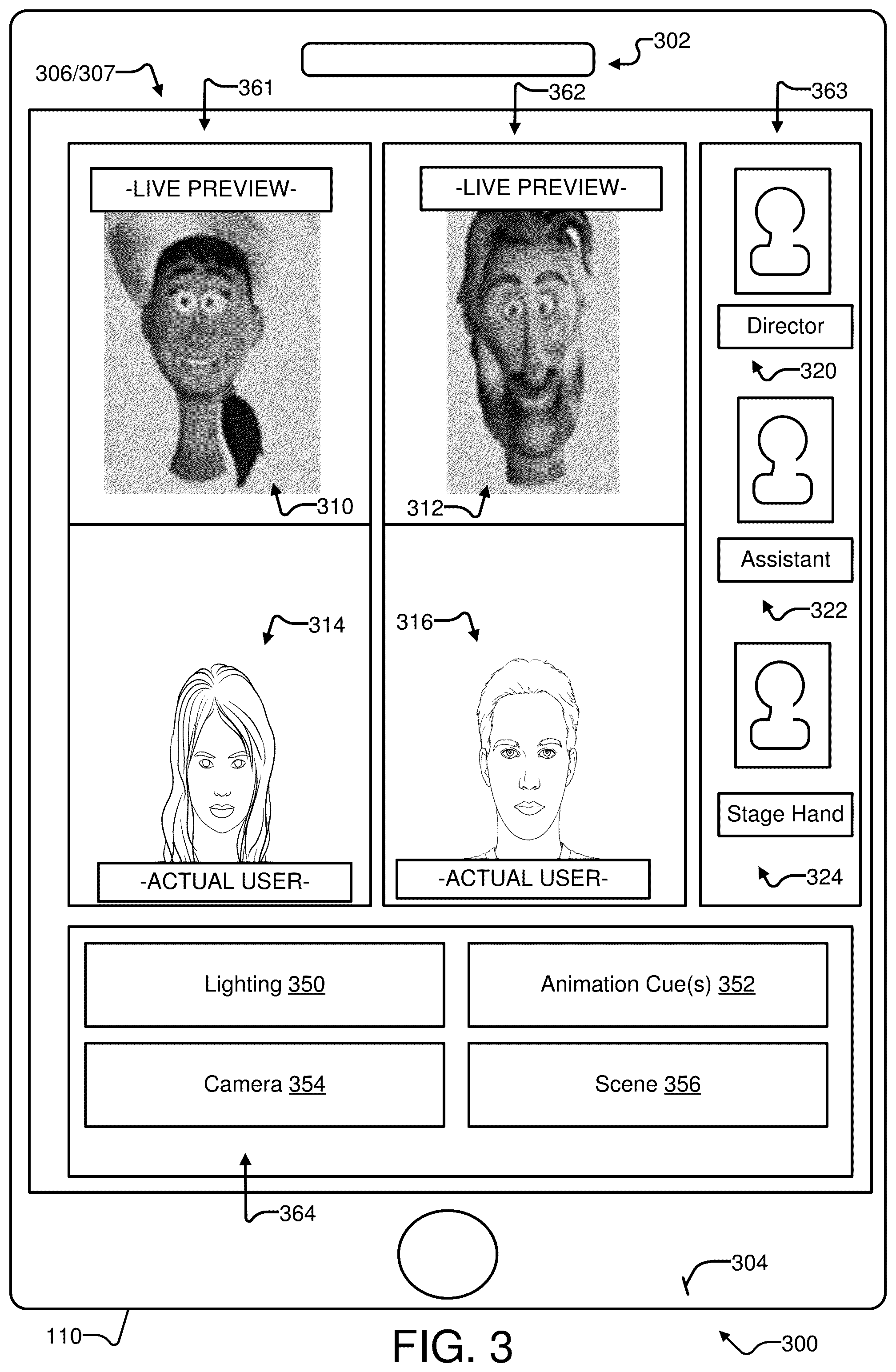 Patent US11847729 Figure 3 – Remote production collaboration tools