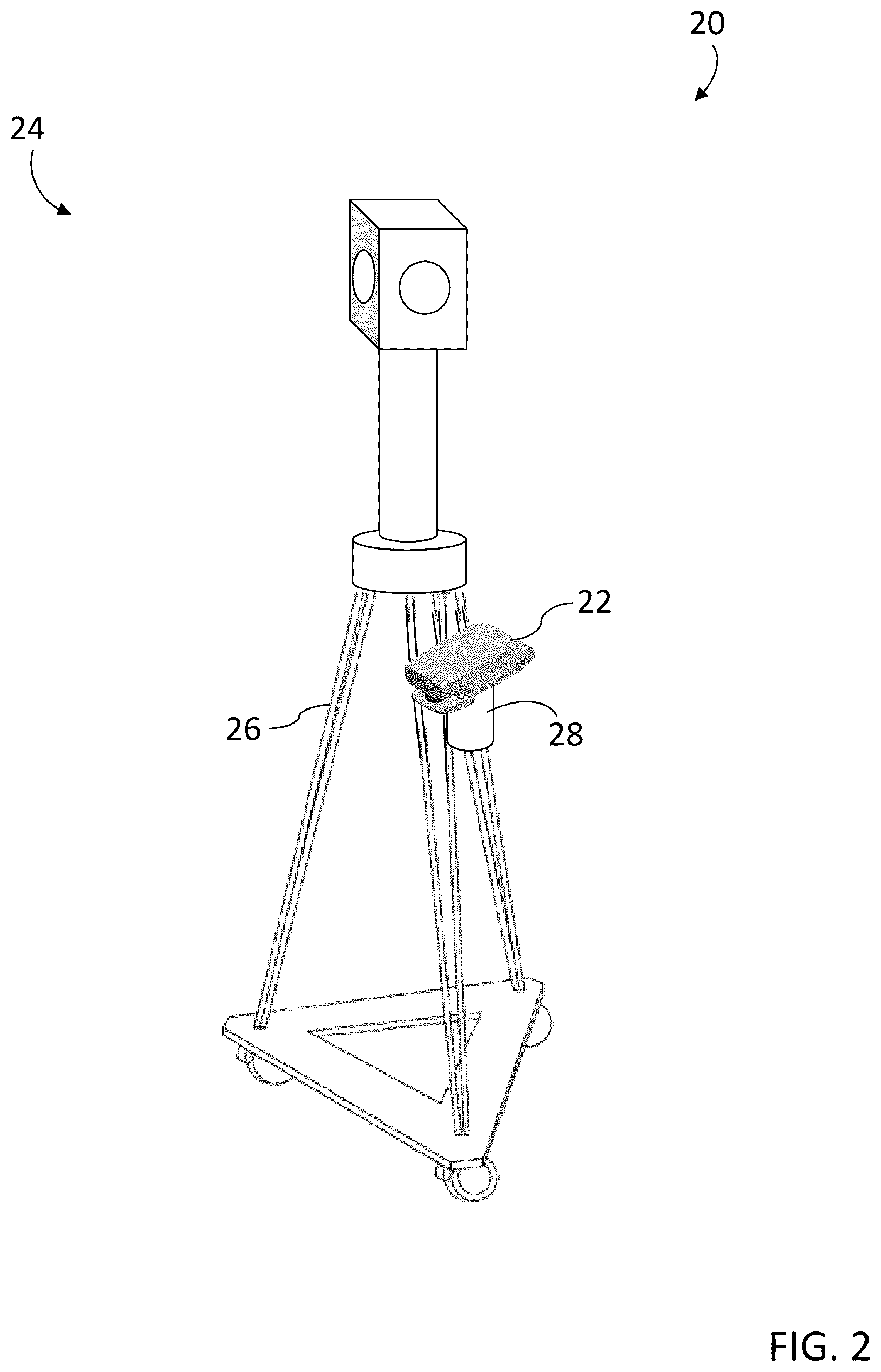 Patent US11847741 Figure 2 – System and method of scanning an environment and generating two dimensional images of the environment