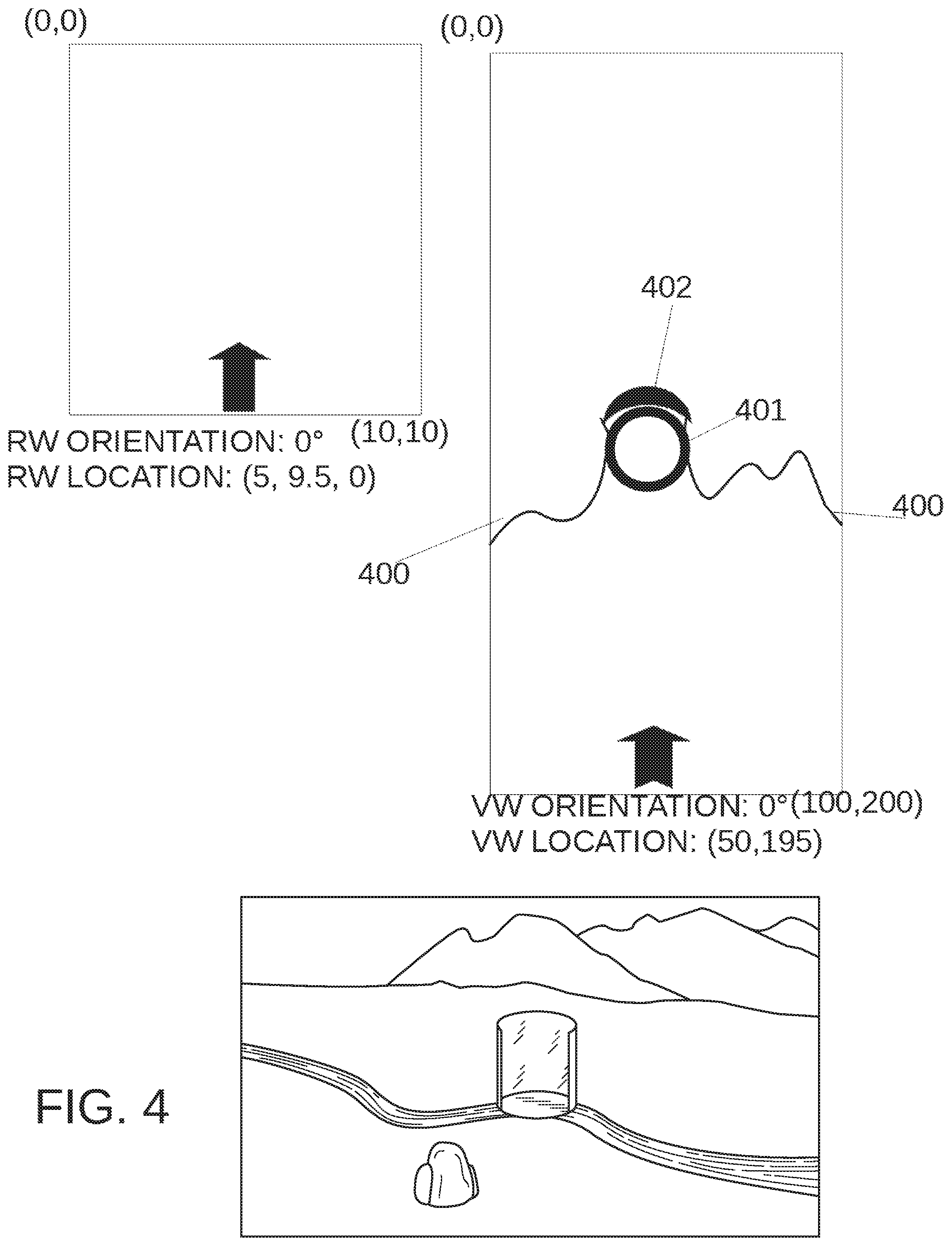 Patent US11847745 Figure 4 – Collision avoidance system for head mounted display utilized in room scale virtual reality system