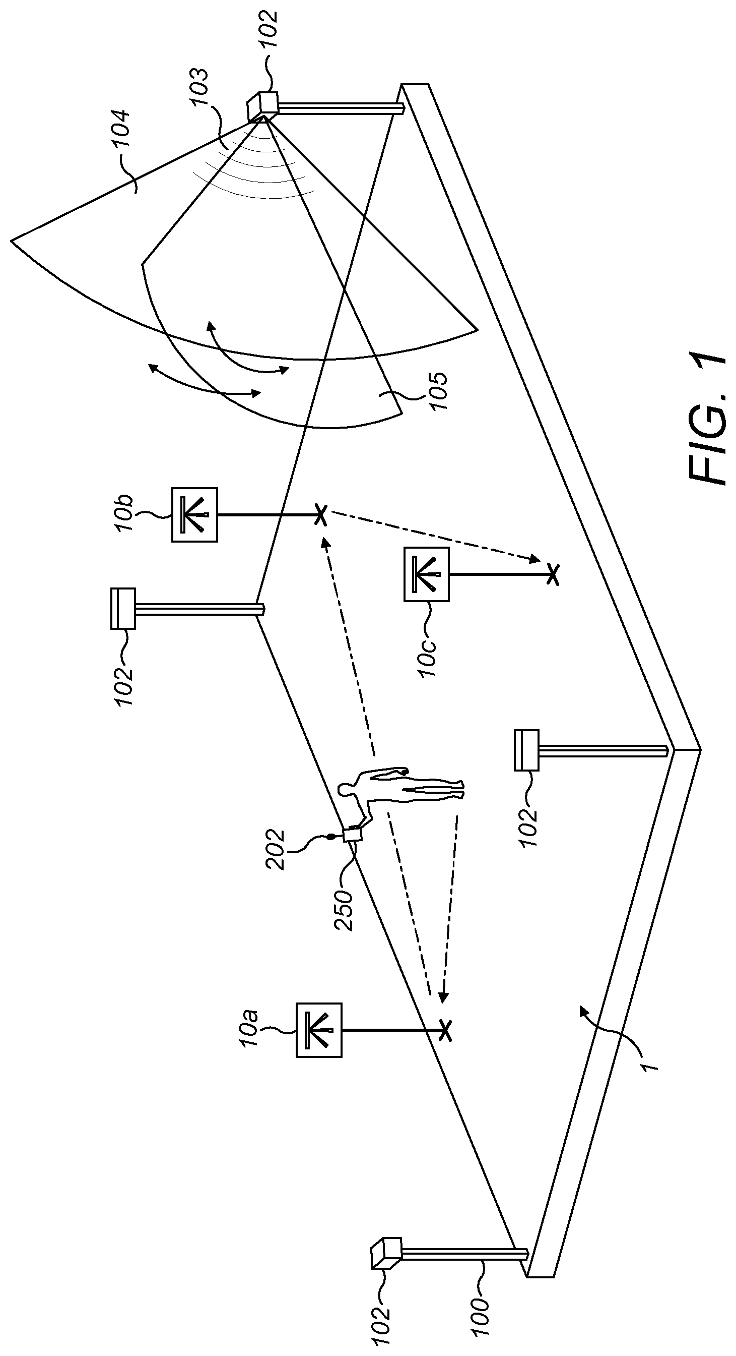 Patent US11847747 Figure 1 – Displaying a virtual image of a building information model