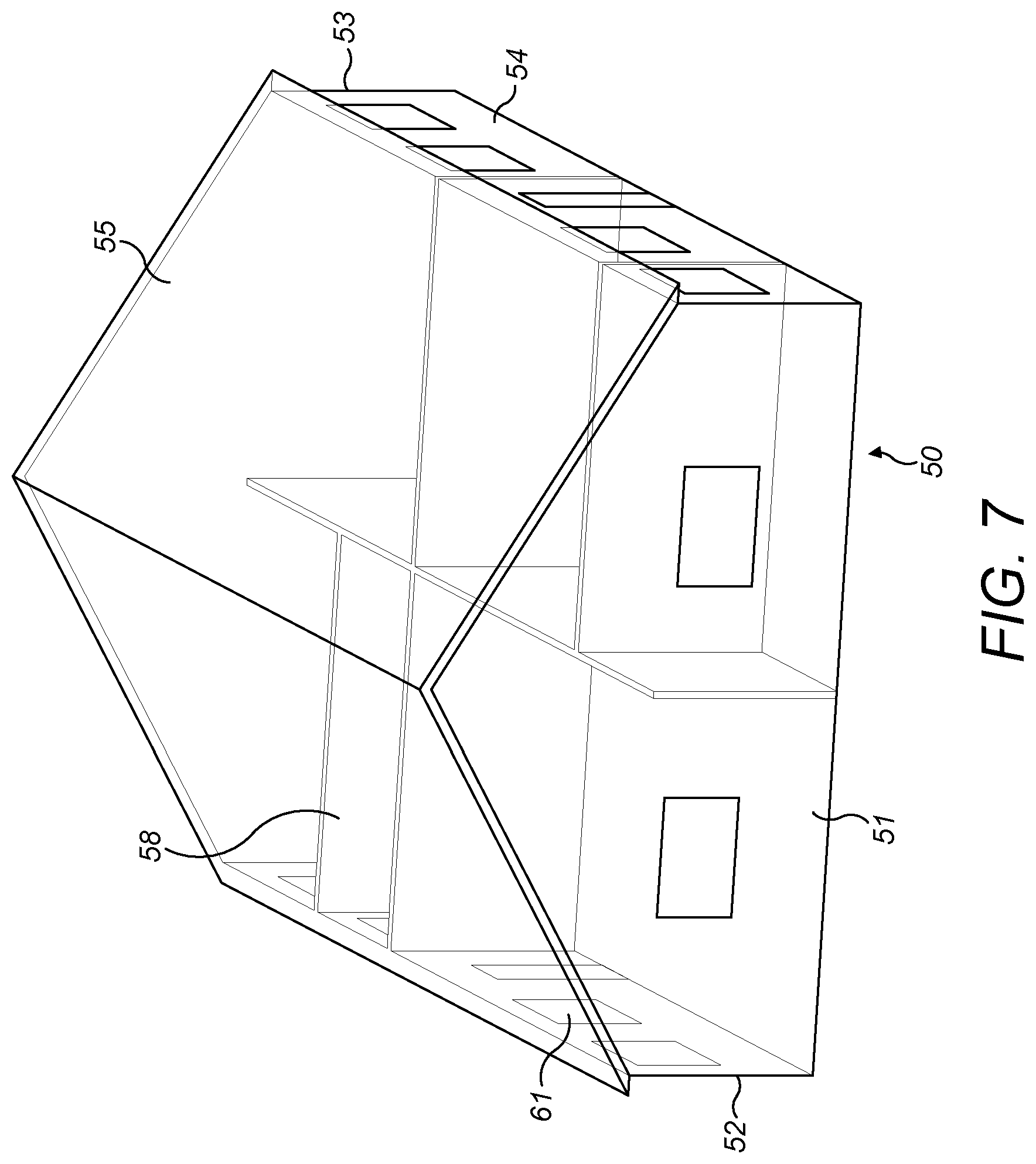 Patent US11847747 Figure 7 – Displaying a virtual image of a building information model