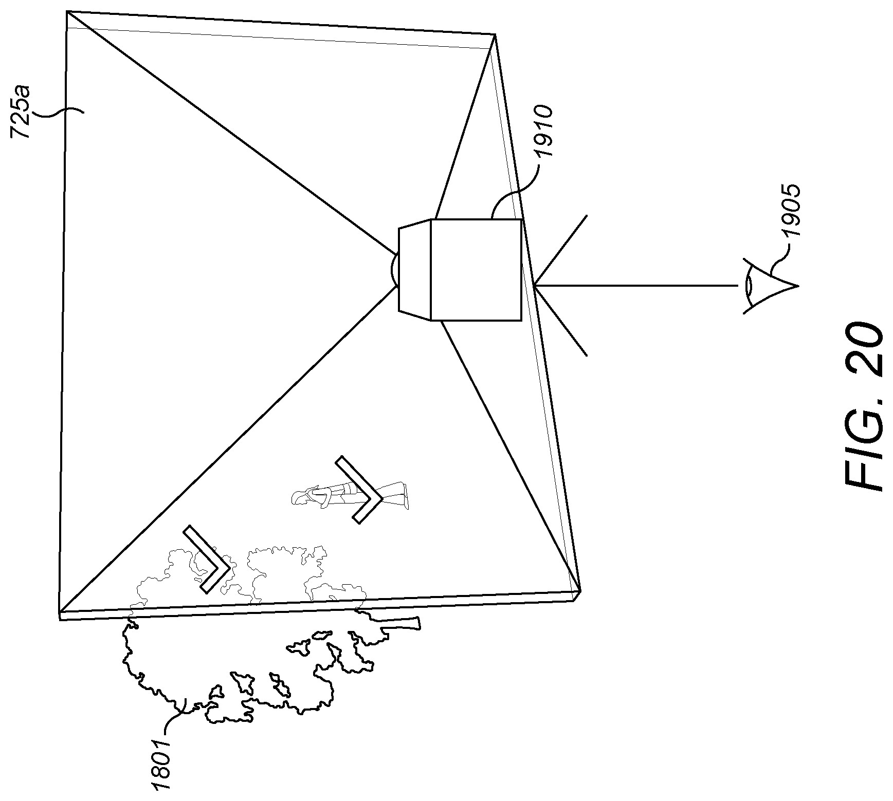 Patent US11847747 Figure 19 – Displaying a virtual image of a building information model