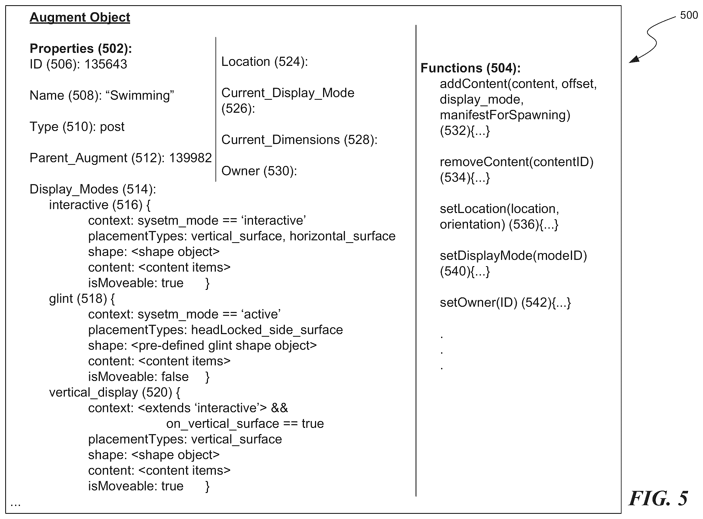 Patent US11847753 Figure 6 – Artificial reality augments and surfaces
