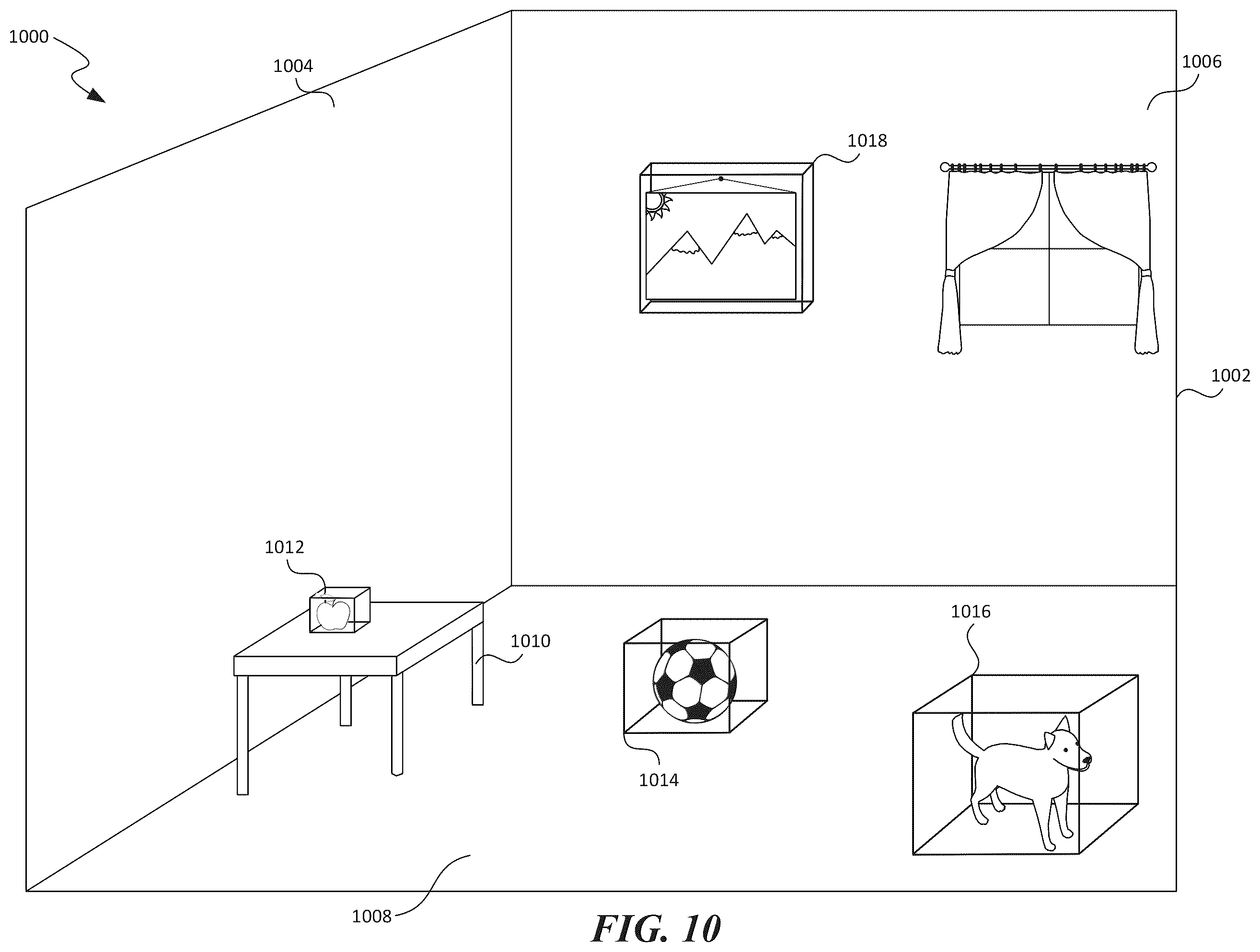Patent US11847753 Figure 12 – Artificial reality augments and surfaces
