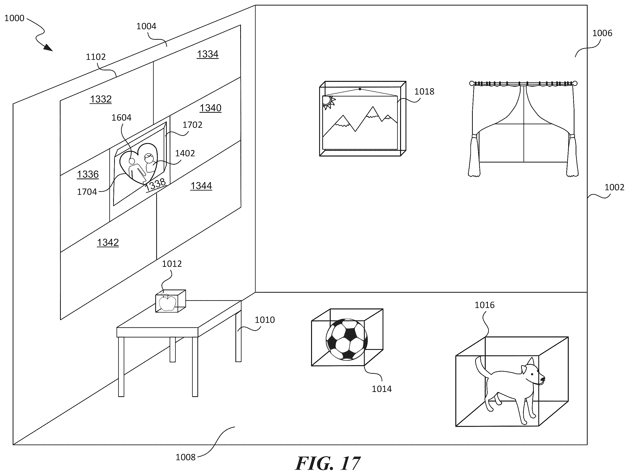 Patent US11847753 Figure 19 – Artificial reality augments and surfaces