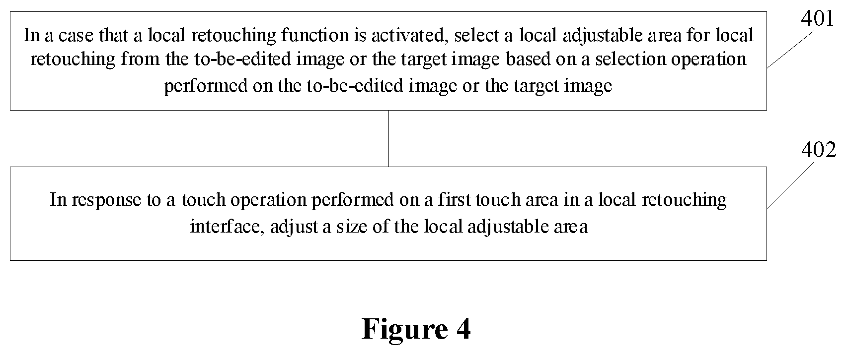 Patent US11847767 Figure 4 – Method, electronic device and storage medium for image editing
