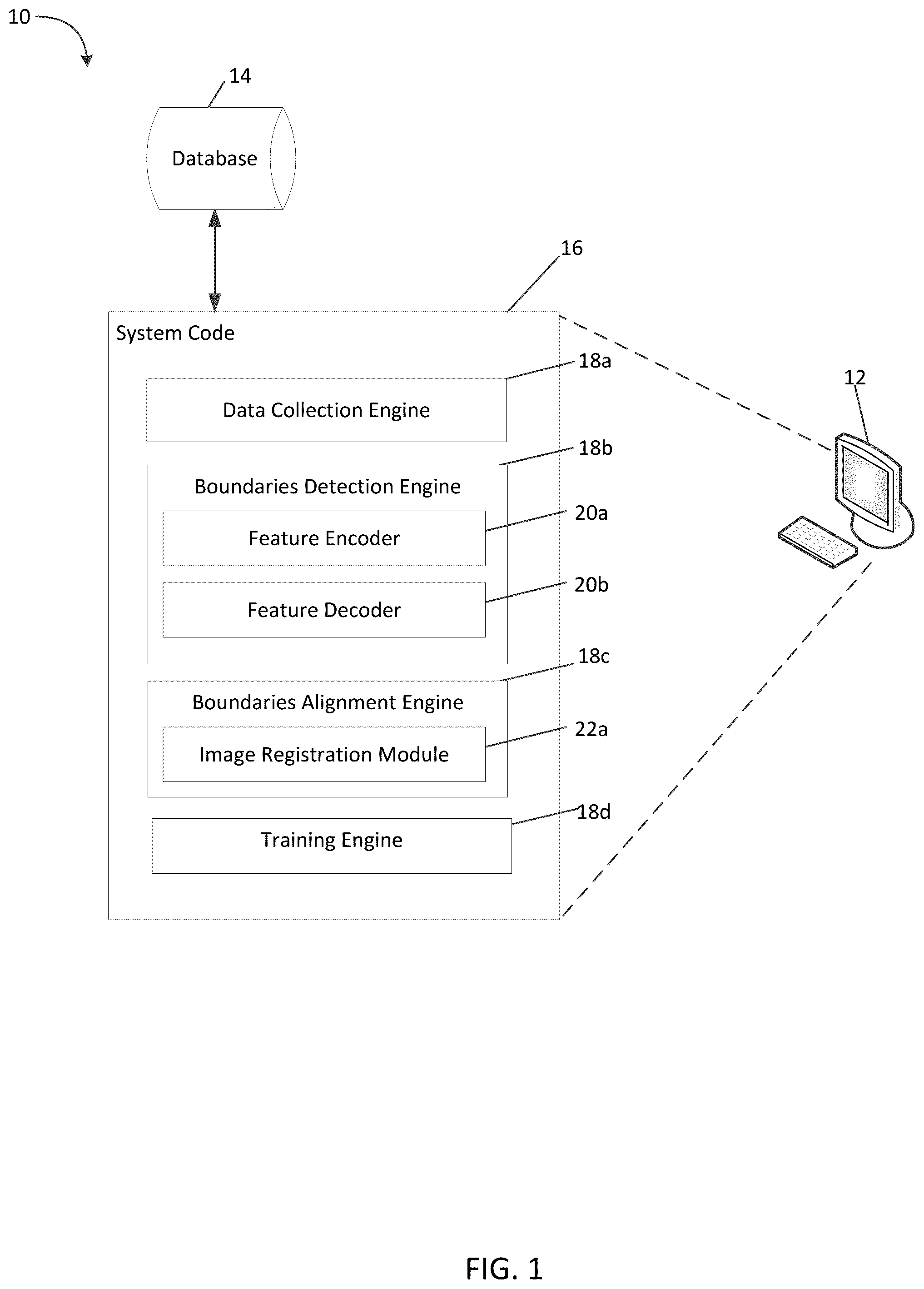 Patent US11847824 Figure 1 – Computer vision systems and methods for detecting and aligning land property boundaries on aerial imagery