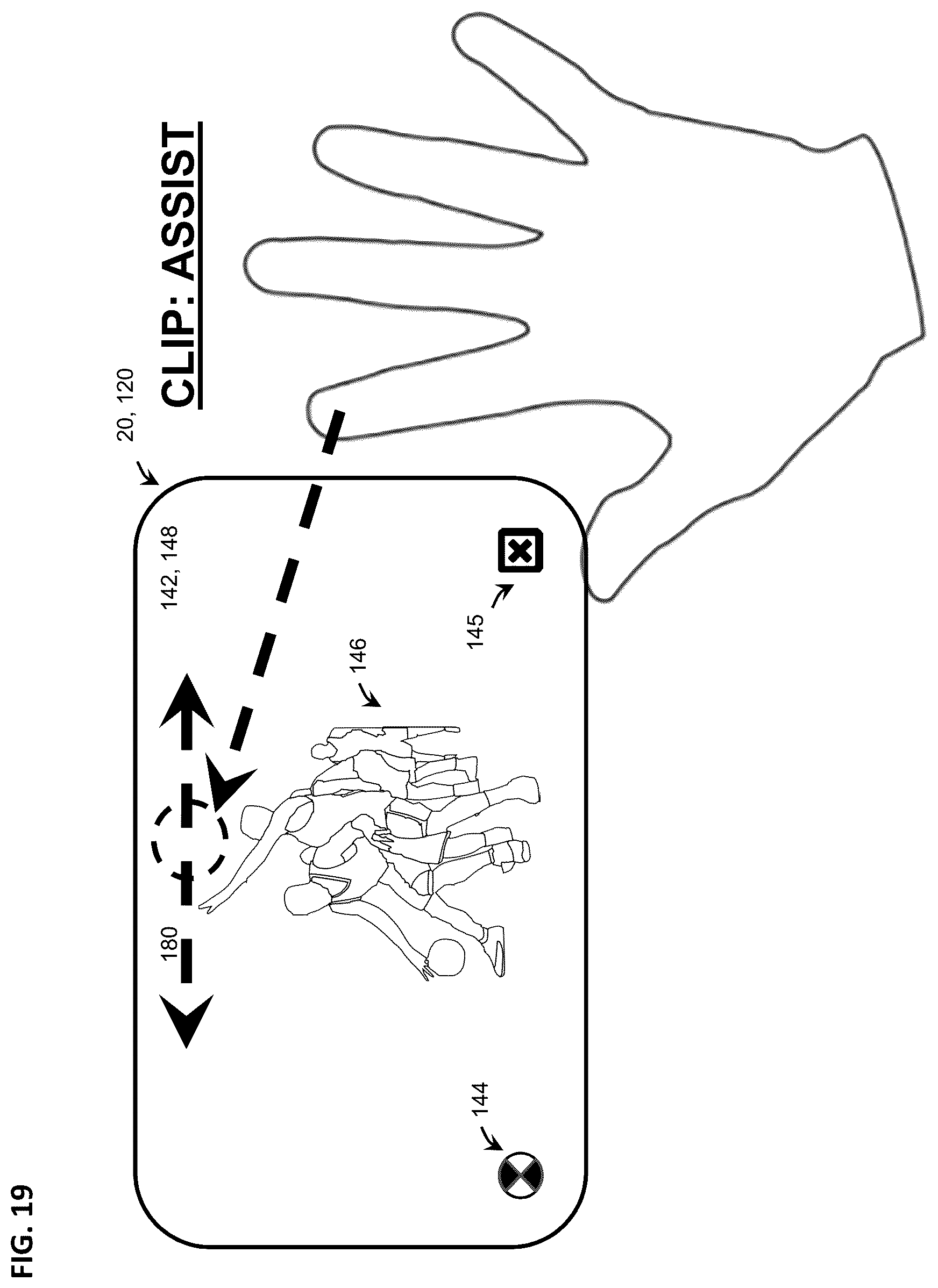Patent US11847828 Figure 19 – System, method and device operable to produce a video