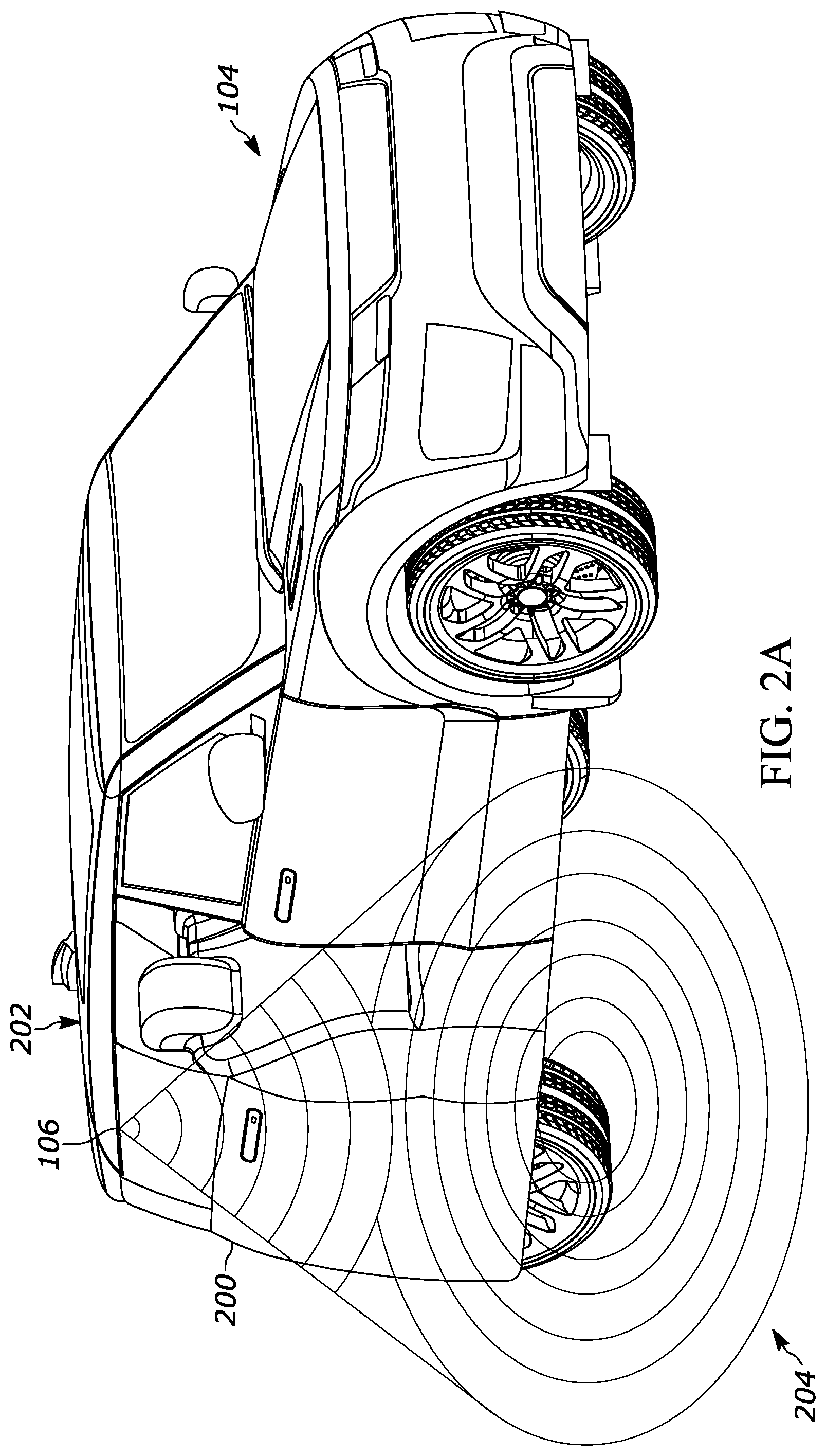 Patent US11847833 Figure 3 – Broad coverage non-contact obstacle detection