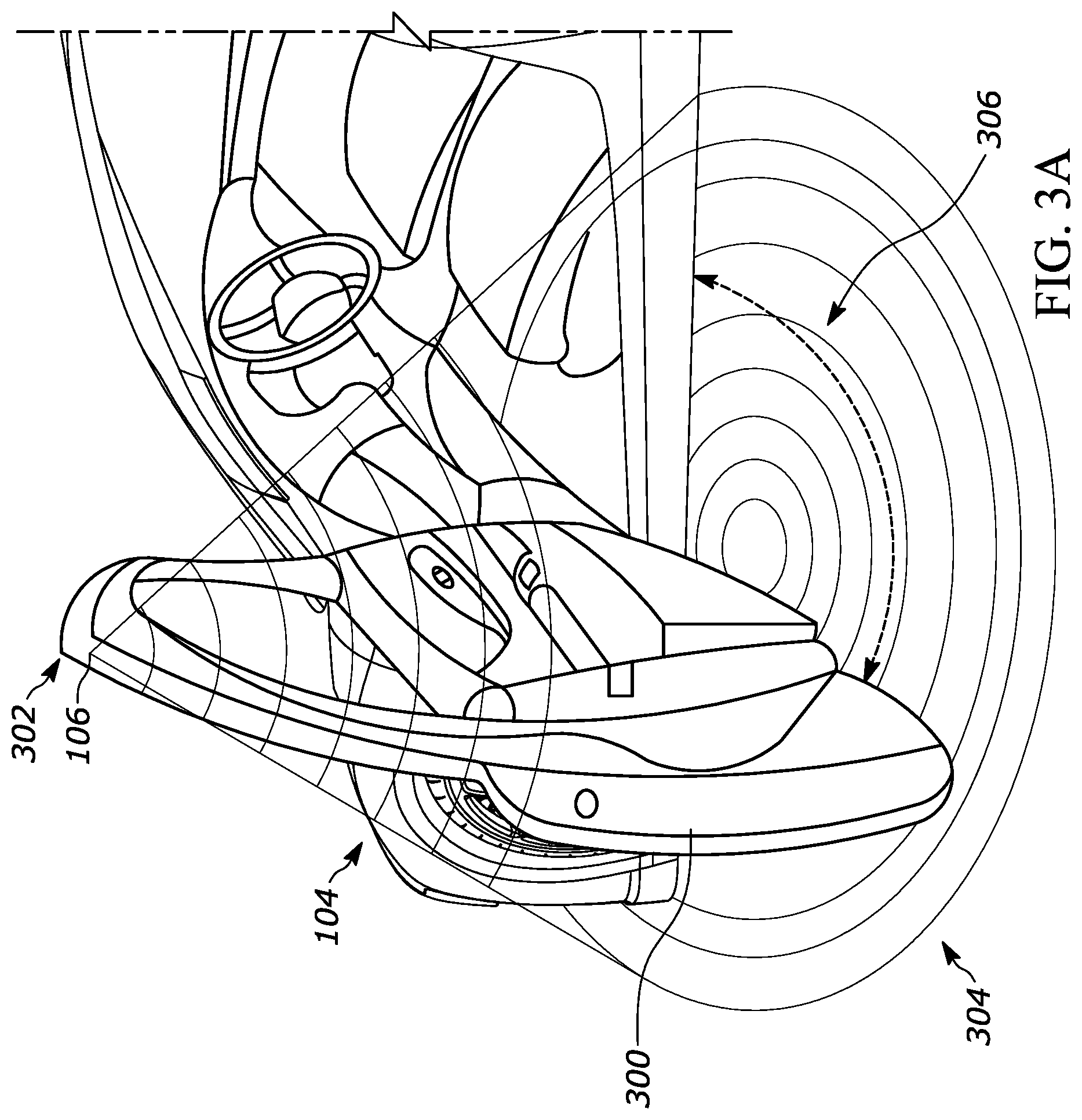 Patent US11847833 Figure 5 – Broad coverage non-contact obstacle detection