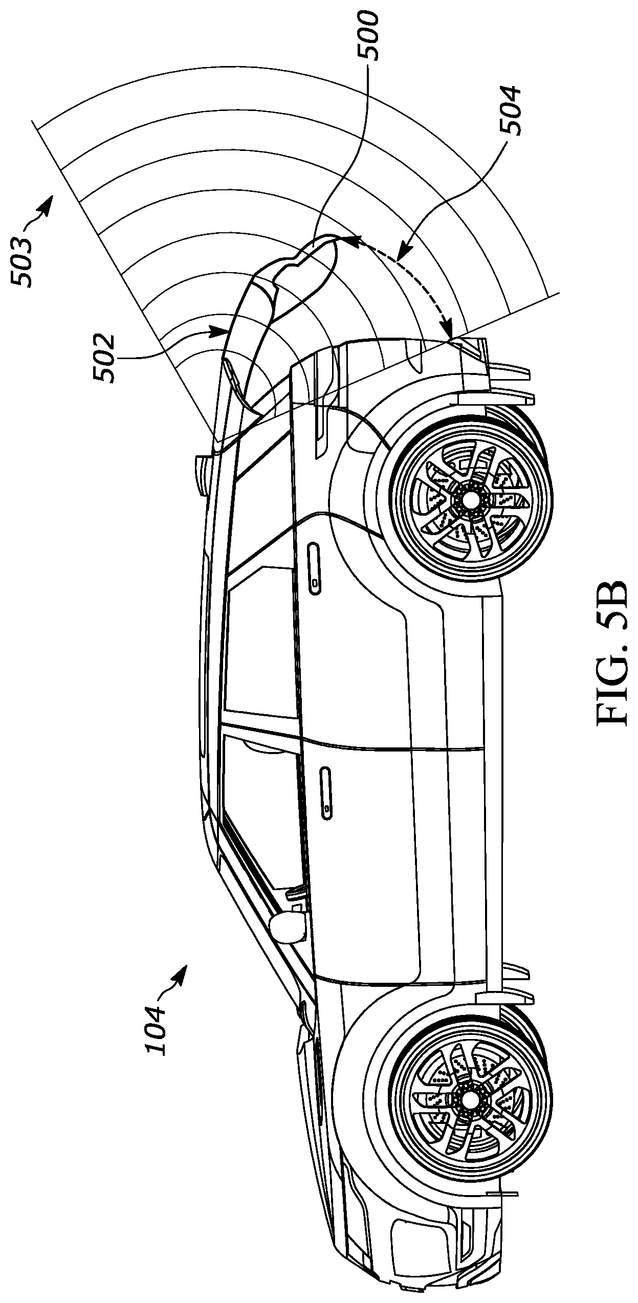 Patent US11847833 Figure 10 – Broad coverage non-contact obstacle detection