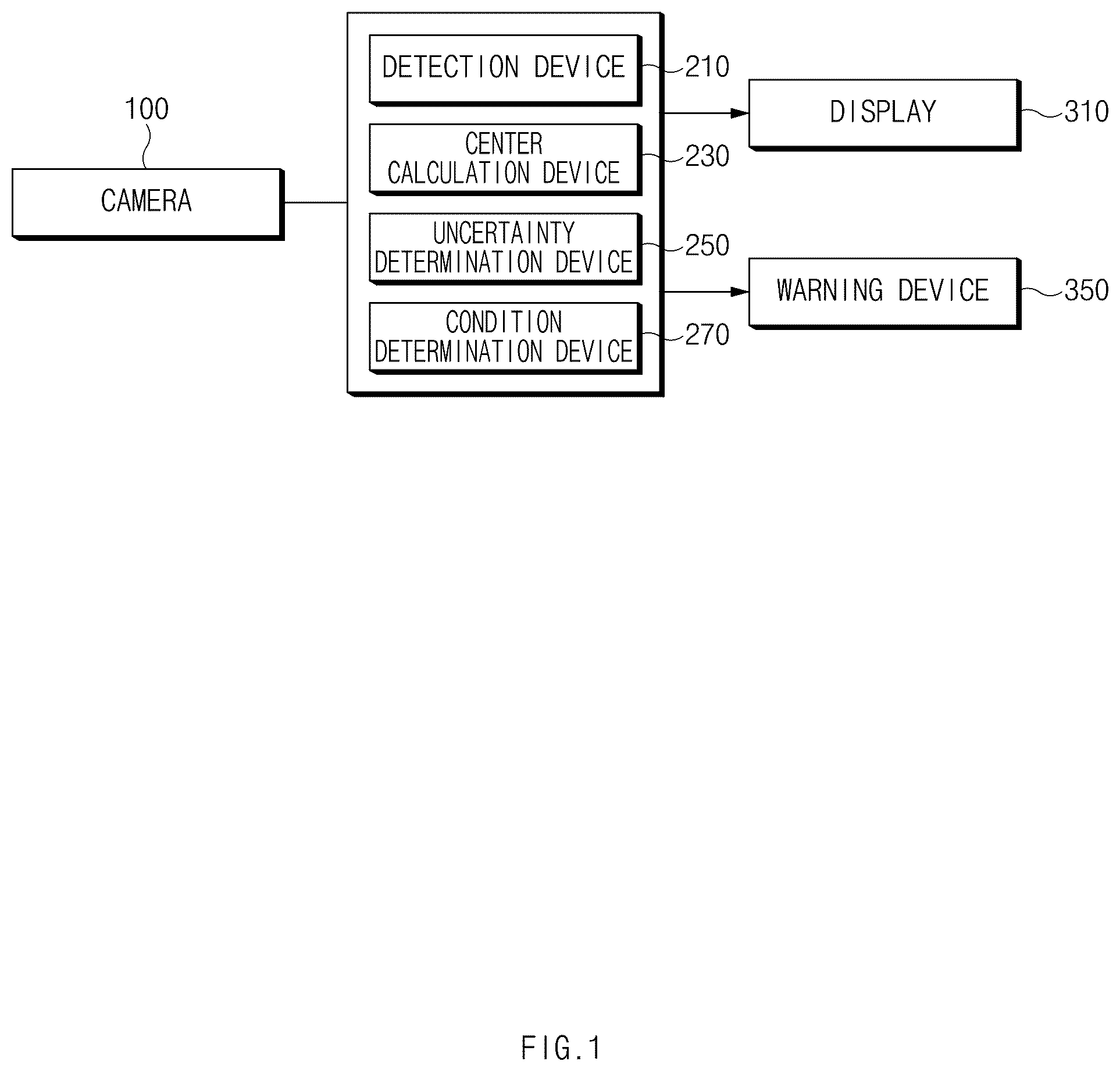 Patent US11847834 — Device and method for recognizing obstacle of vehicle — Figure 1