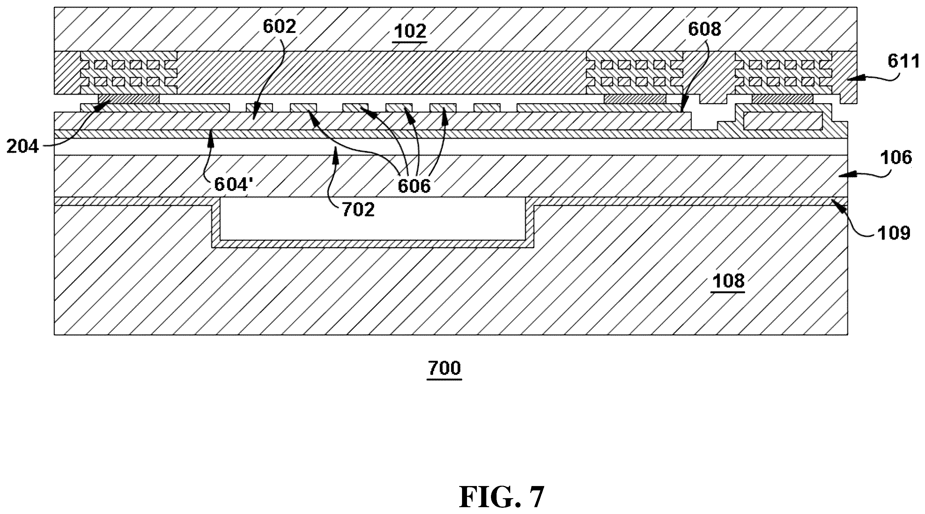Patent US11847851 Figure 8 – Integrated piezoelectric microelectromechanical ultrasound transducer (PMUT) on integrated circuit (IC) for fingerprint sensing
