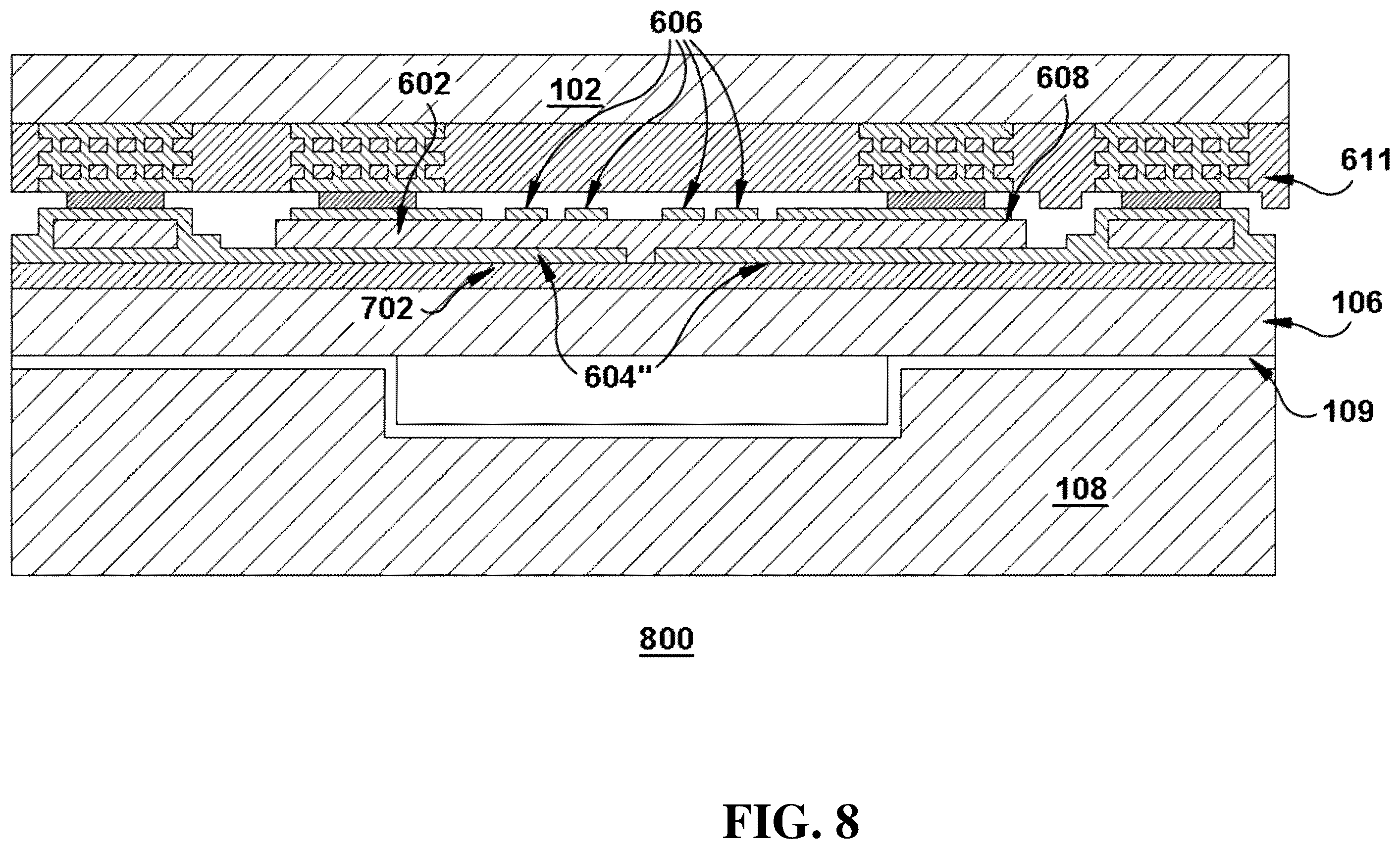 Patent US11847851 Figure 9 – Integrated piezoelectric microelectromechanical ultrasound transducer (PMUT) on integrated circuit (IC) for fingerprint sensing