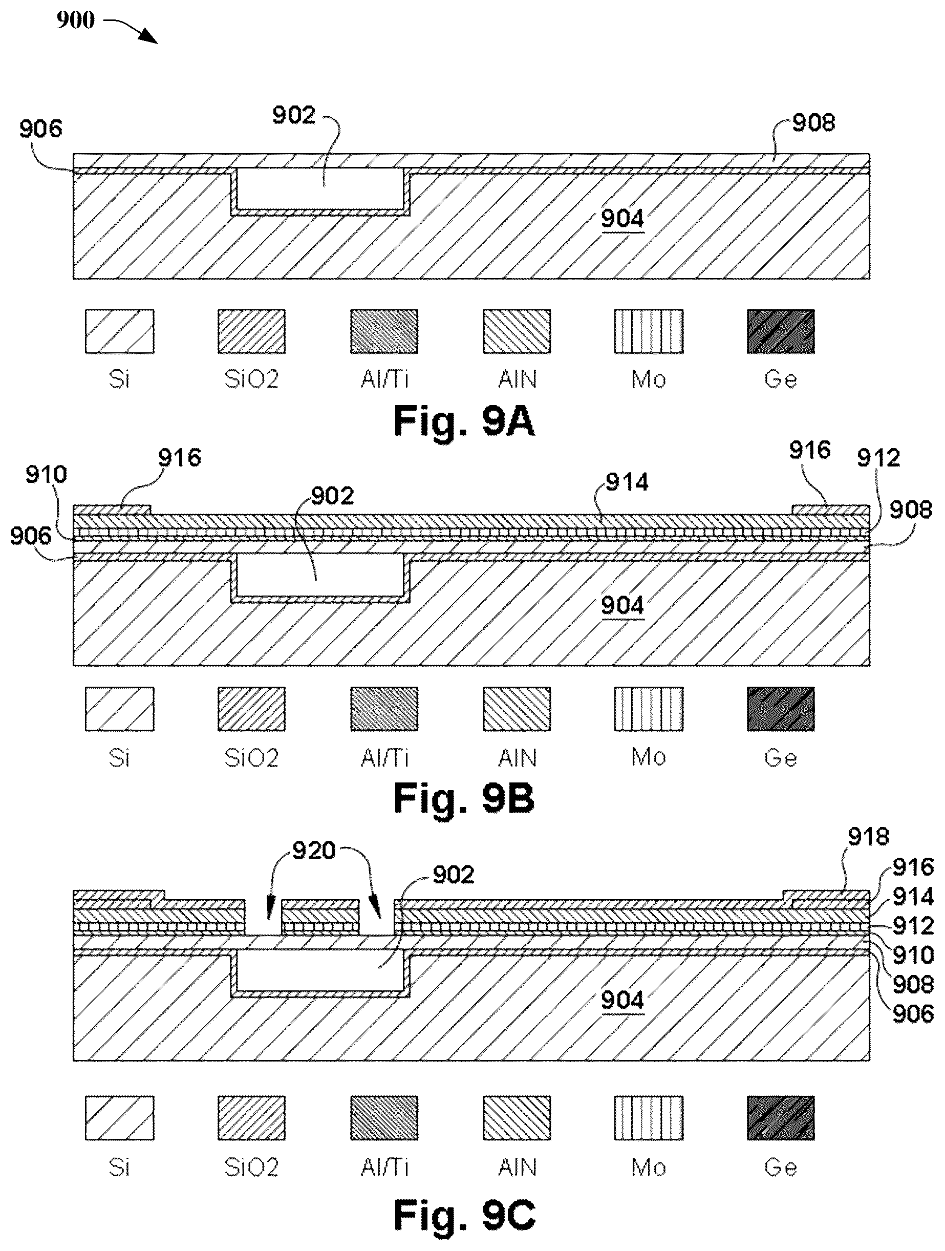 Patent US11847851 Figure 10 – Integrated piezoelectric microelectromechanical ultrasound transducer (PMUT) on integrated circuit (IC) for fingerprint sensing