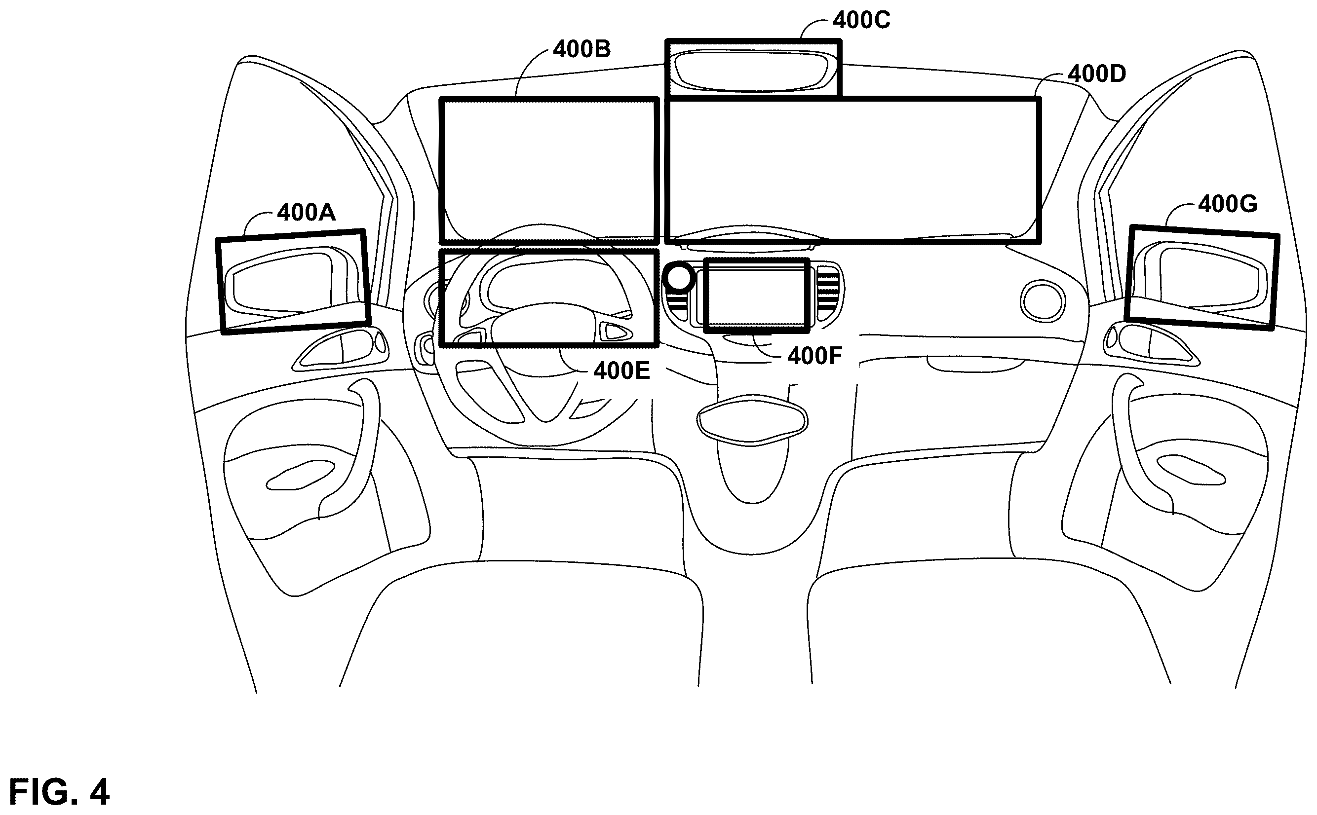 Patent US11847858 Figure 4 – Vehicle occupant engagement using three-dimensional eye gaze vectors