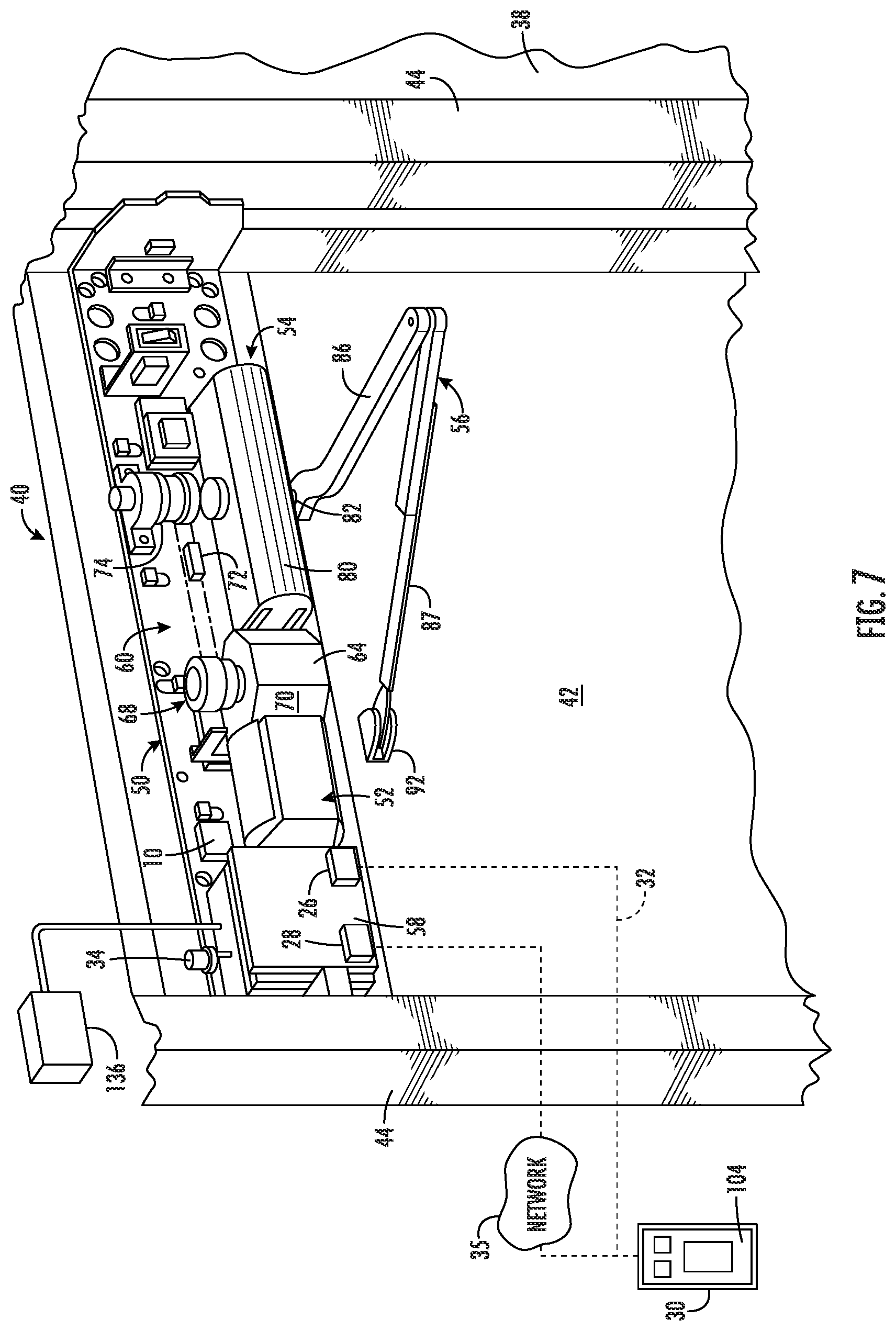 Patent US11847864 Figure 8 – Door system with authentication and activation