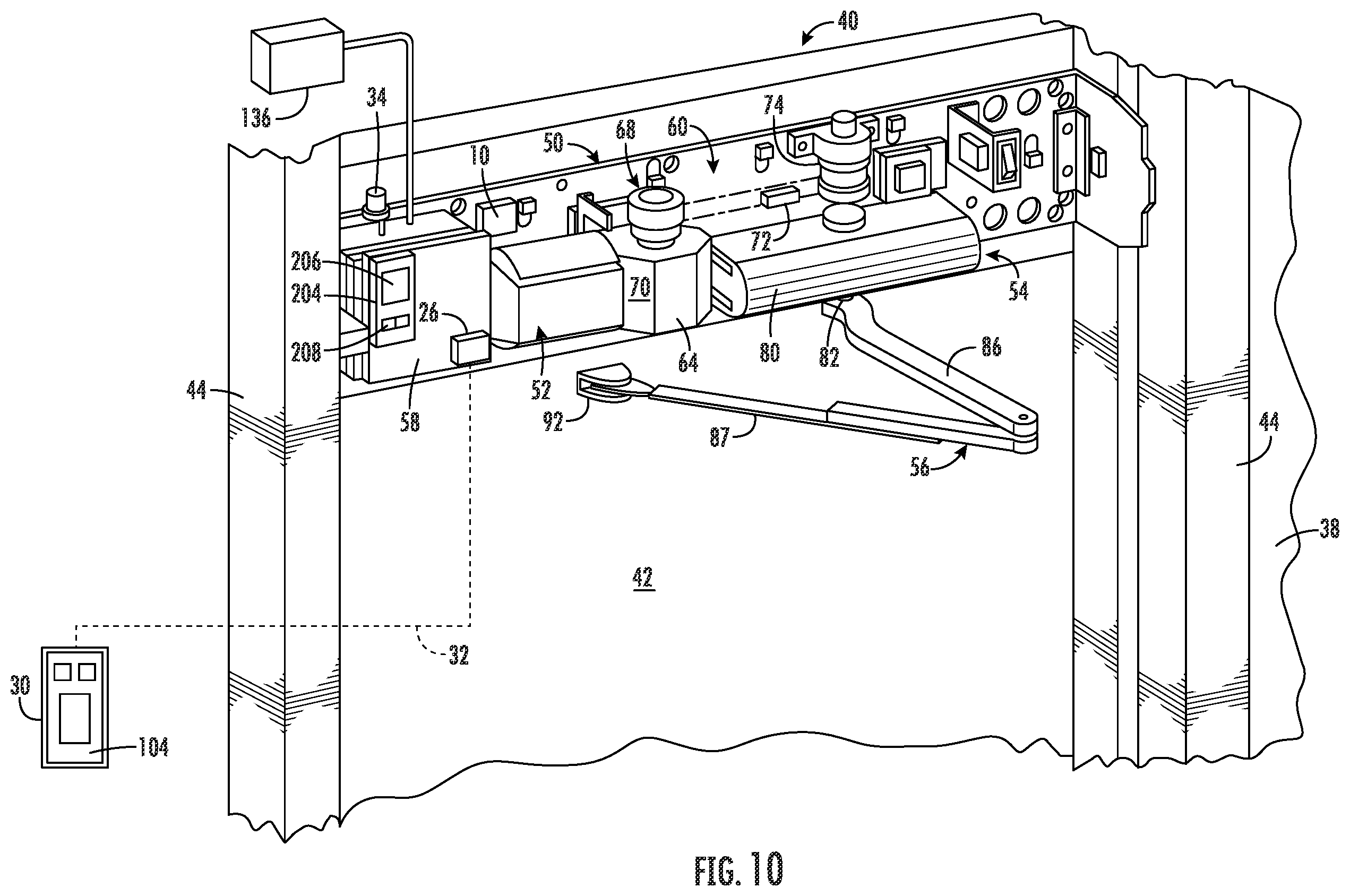Patent US11847864 Figure 10 – Door system with authentication and activation