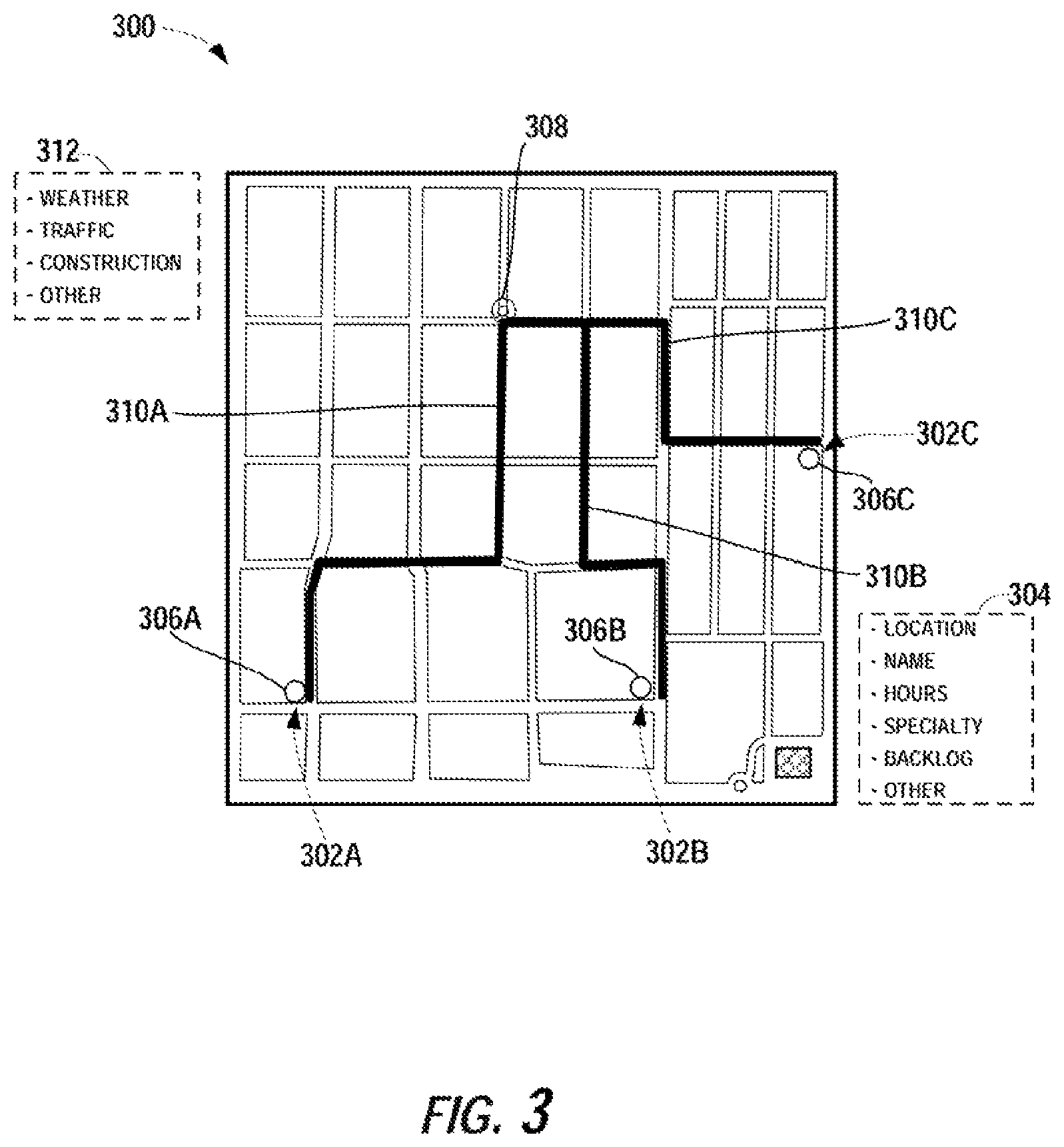 Patent US11847870 Figure 3 – Vehicle management system