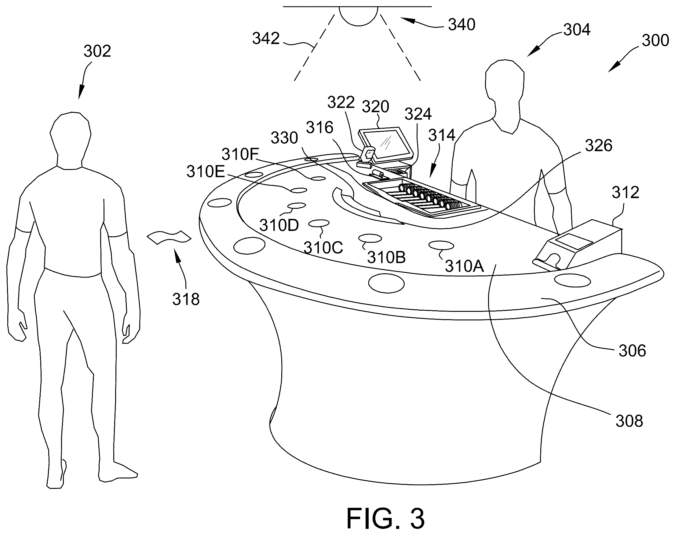 Patent US11847885 Figure 5 – System and method for cashless exchange at smart tables