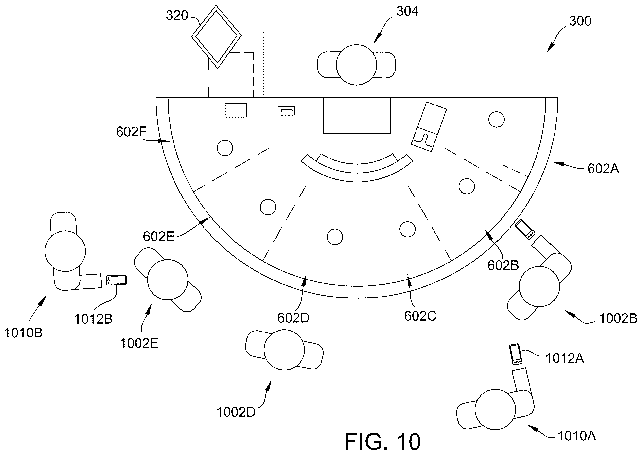 Patent US11847885 Figure 12 – System and method for cashless exchange at smart tables