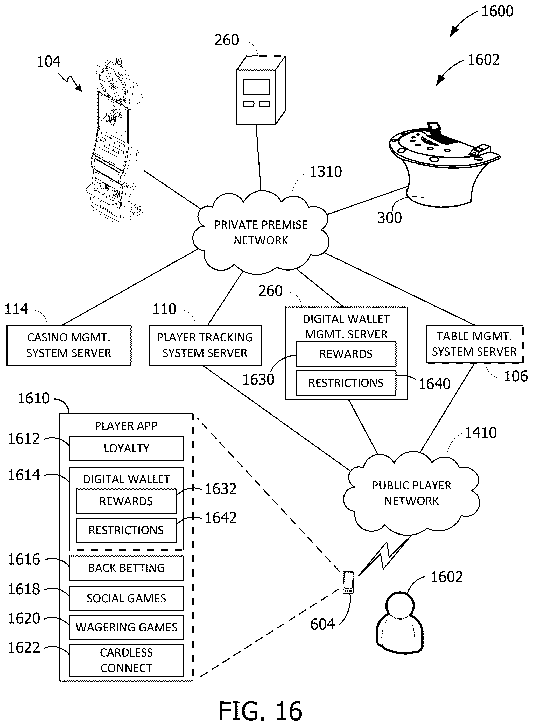 Patent US11847885 Figure 18 – System and method for cashless exchange at smart tables