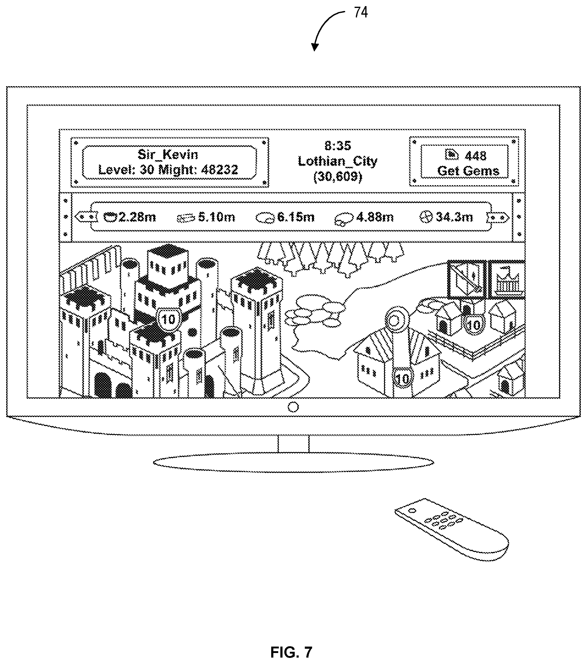 Patent US11847887 Figure 7 – System and method for dynamically adjusting prizes or awards based on a platform