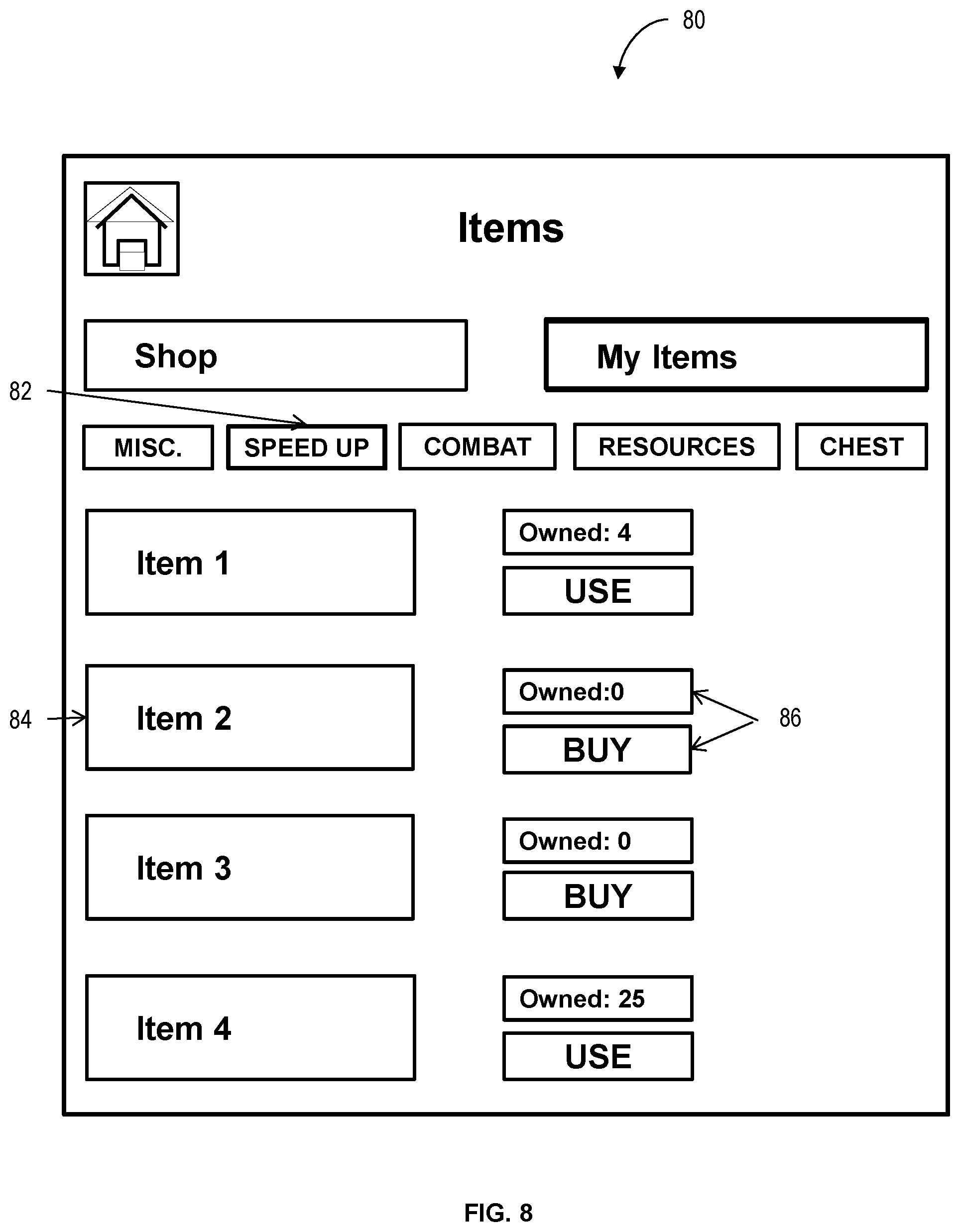 Patent US11847887 Figure 8 – System and method for dynamically adjusting prizes or awards based on a platform
