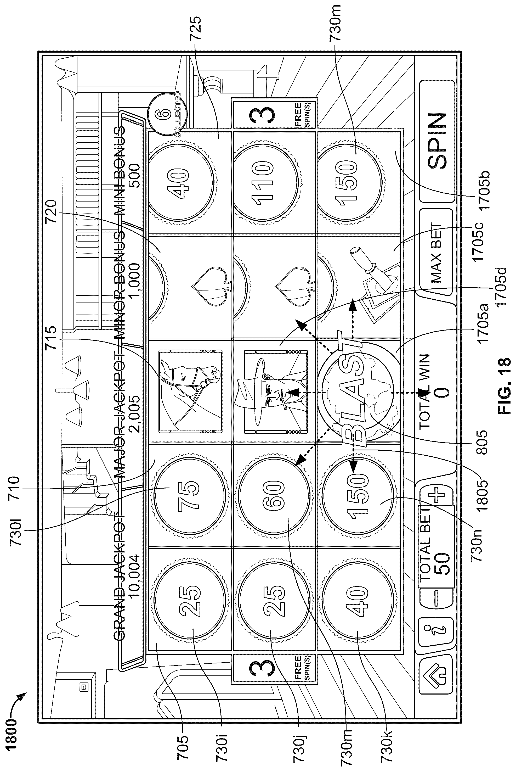 Patent US11847892 Figure 18 – Controlling an electronic gaming machine to provide a prize on symbol trigger