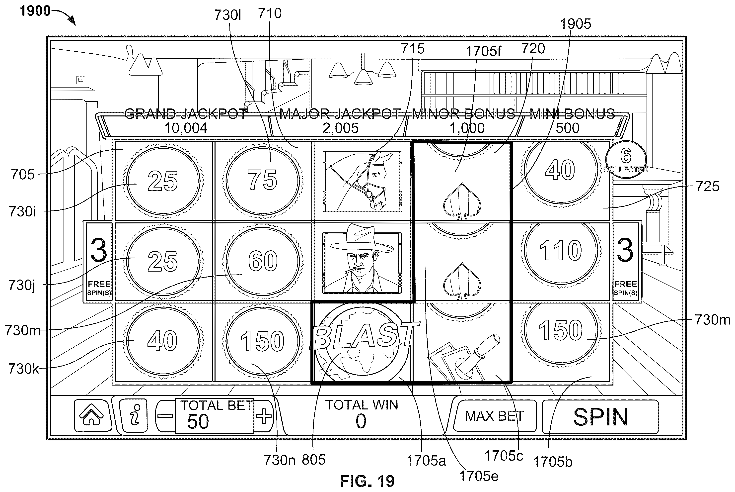 Patent US11847892 Figure 19 – Controlling an electronic gaming machine to provide a prize on symbol trigger