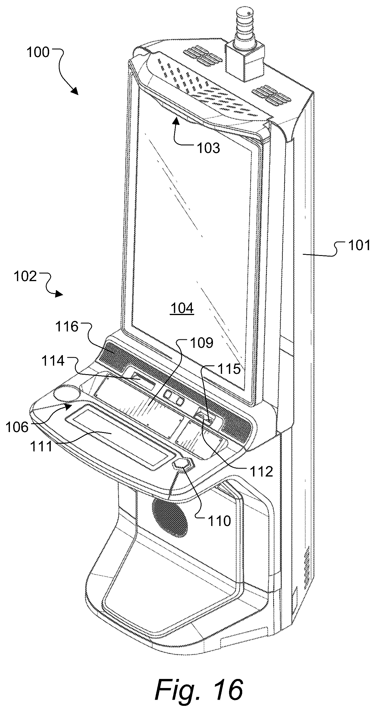 Patent US11847893 Figure 16 – Gaming machine and method with control outcomes in bonus games having bonus prize tiers