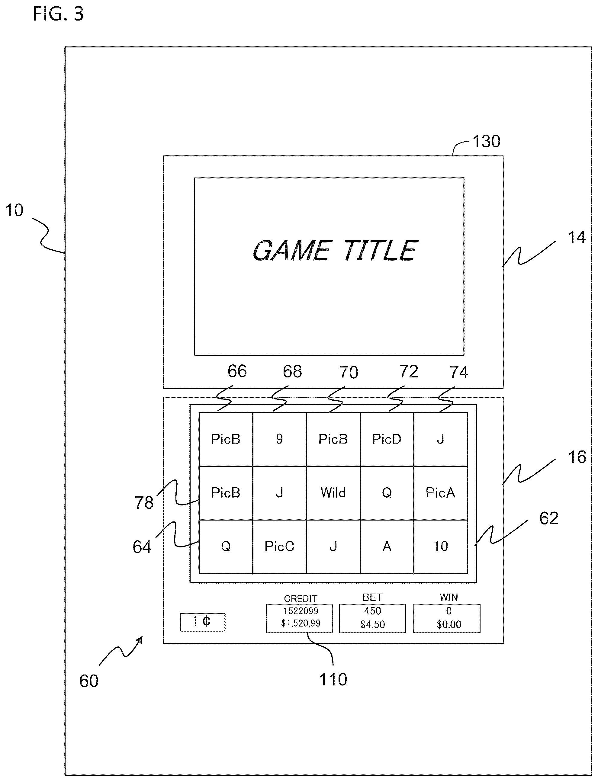 Patent US11847894 Figure 4 – Gaming machine, control method for machine, and program for operating a gaming machine to display an animated sequence of computer-generated images including a bonus feature event