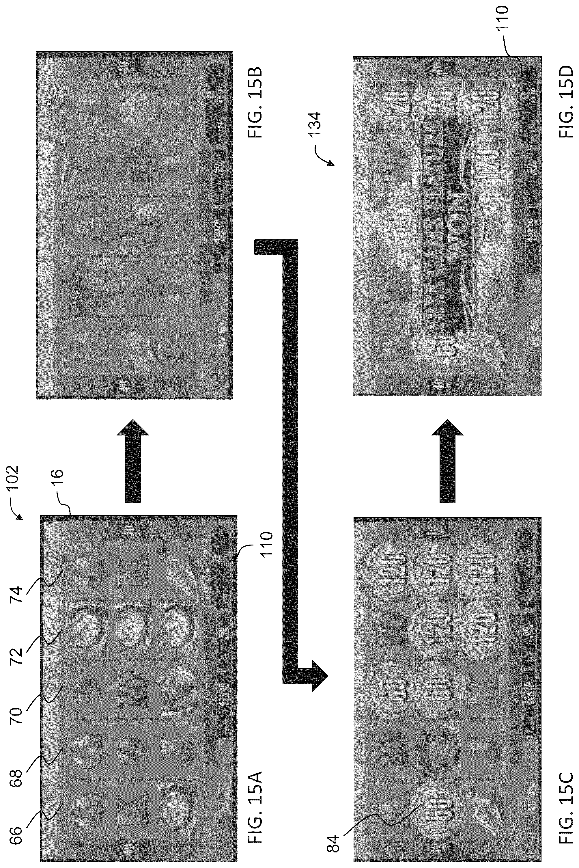 Patent US11847894 Figure 17 – Gaming machine, control method for machine, and program for operating a gaming machine to display an animated sequence of computer-generated images including a bonus feature event