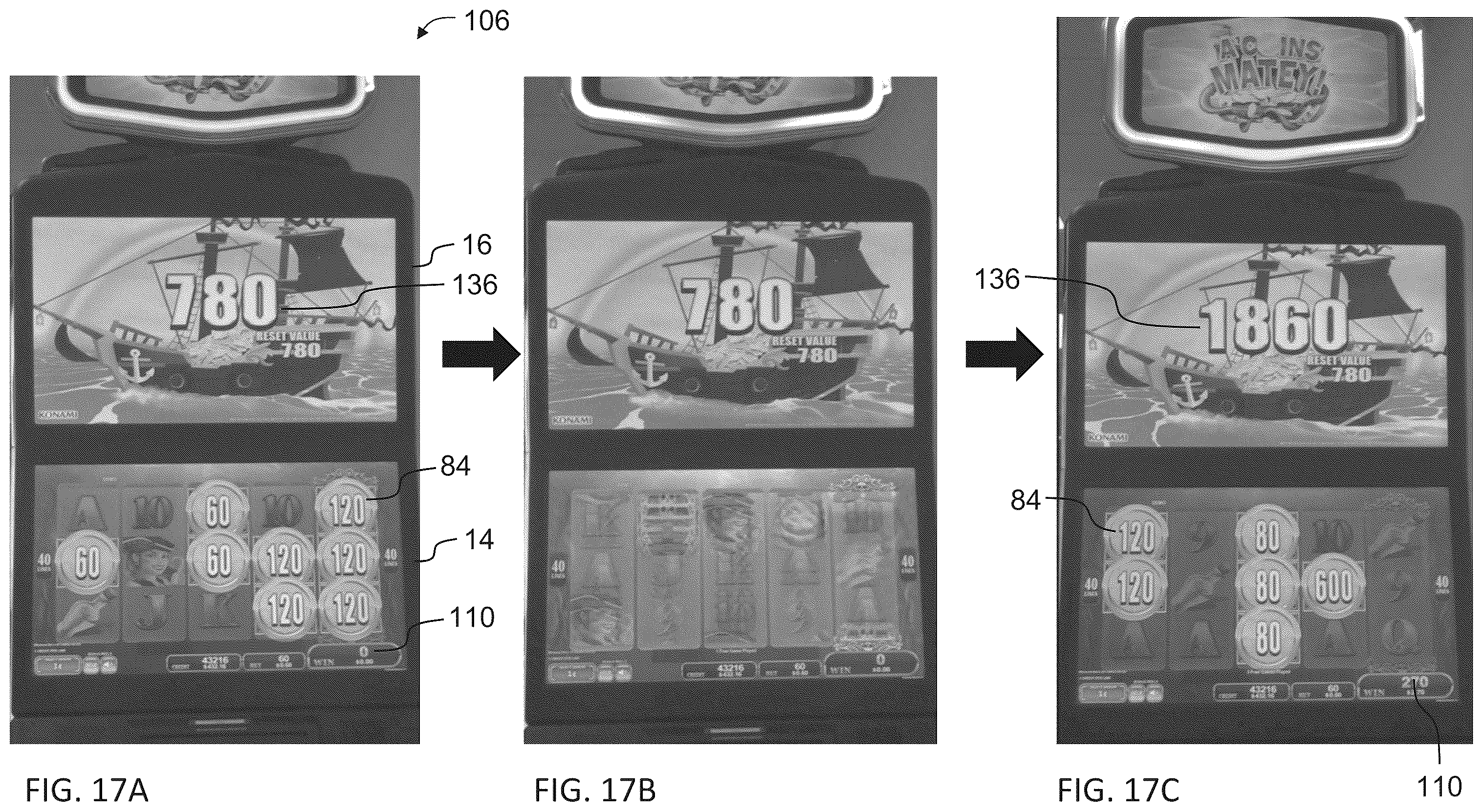 Patent US11847894 Figure 19 – Gaming machine, control method for machine, and program for operating a gaming machine to display an animated sequence of computer-generated images including a bonus feature event